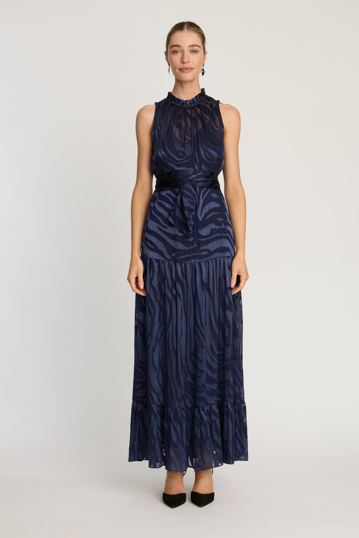 Selah Dress-Navy Zebra
