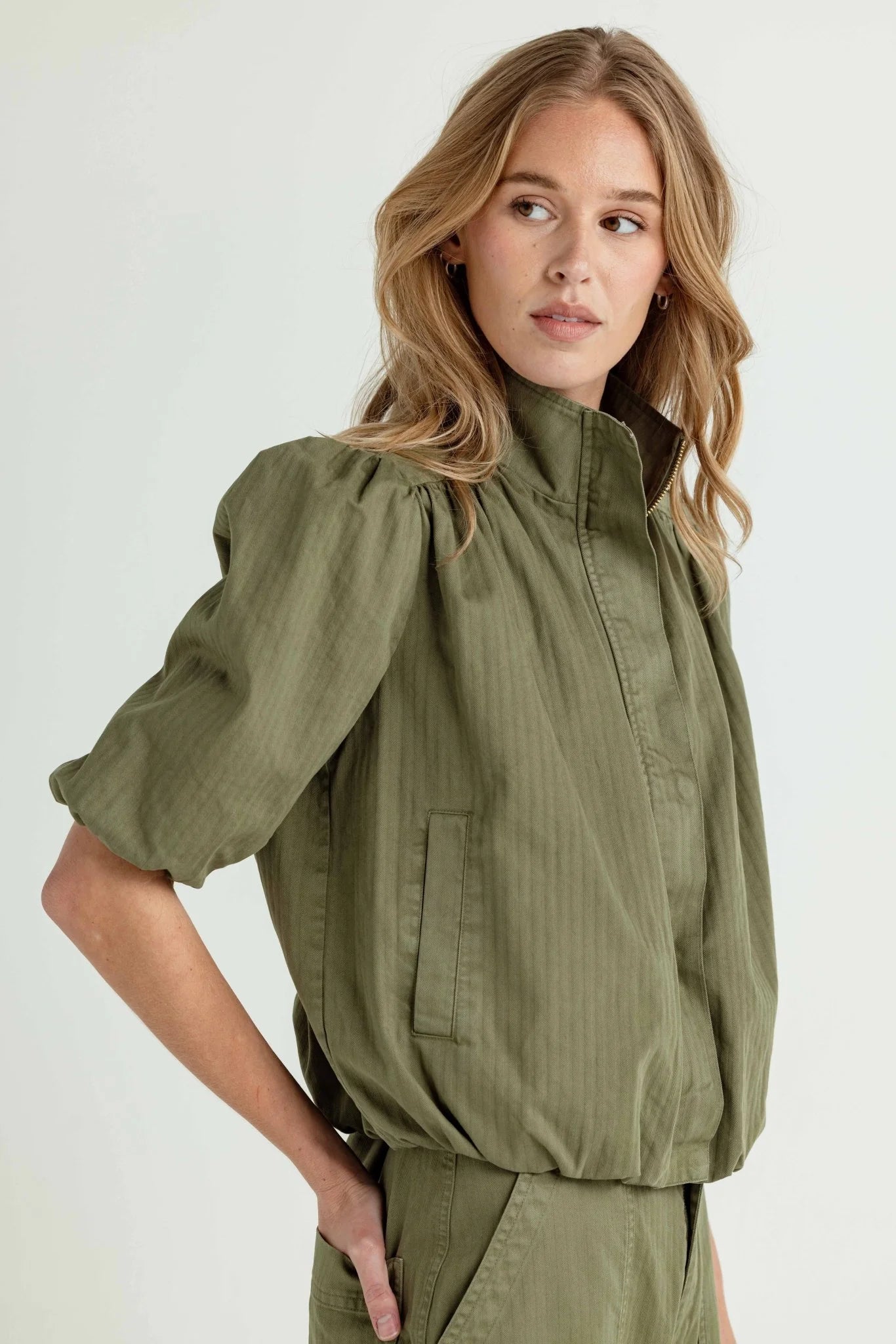 Teddy Jacket-Olivine