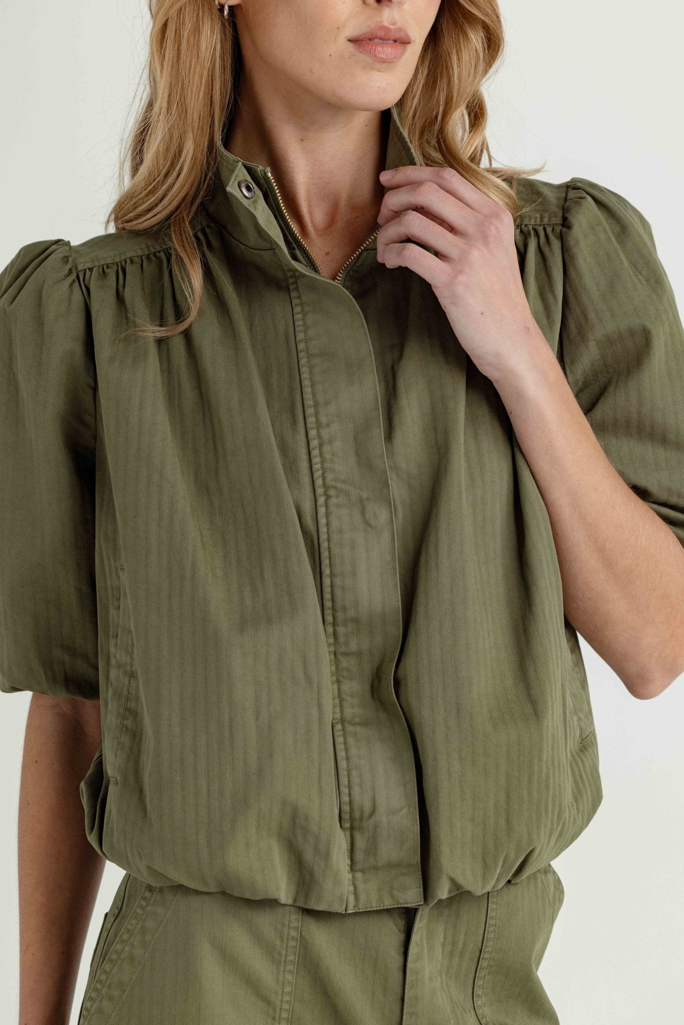 Teddy Jacket-Olivine
