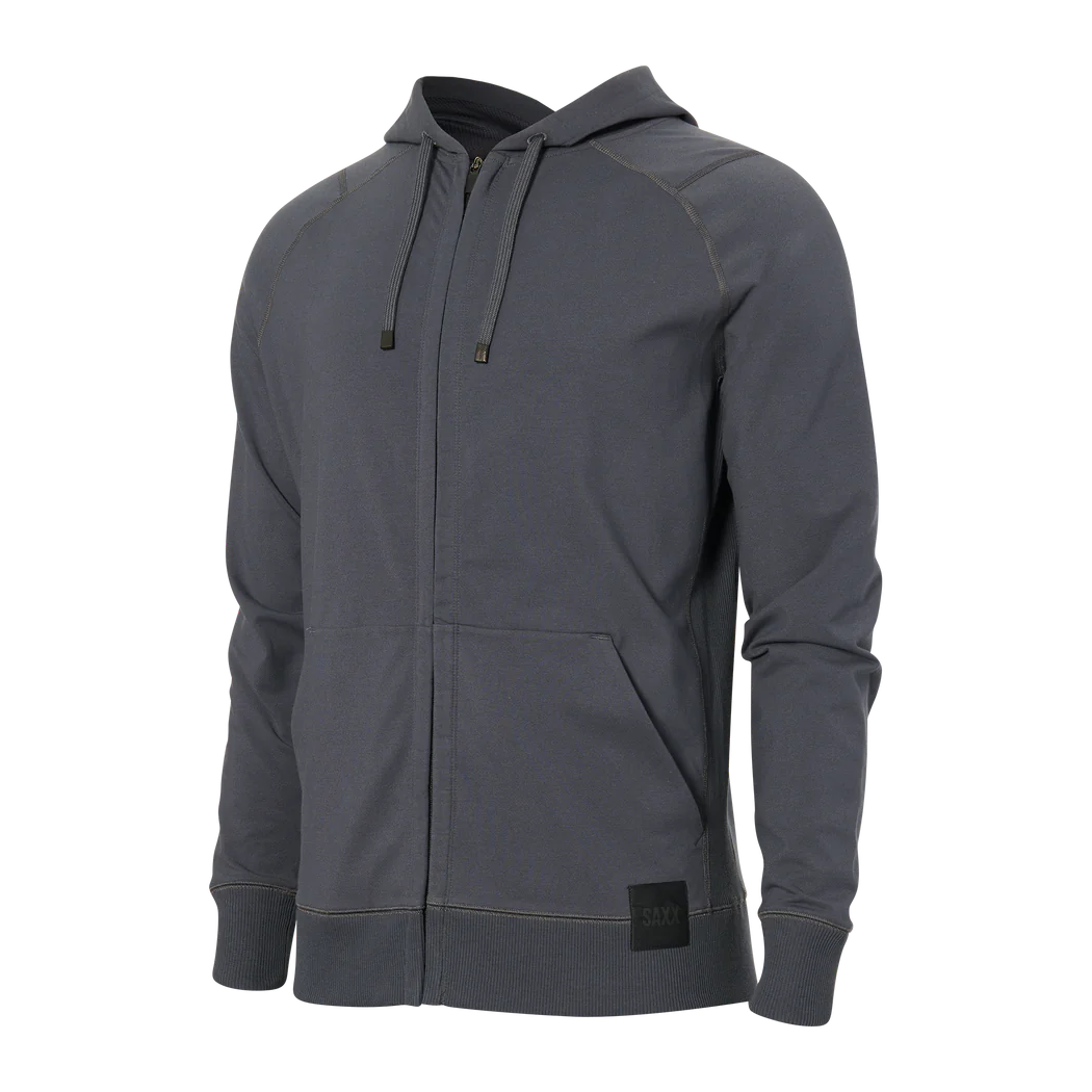 SAXX DOWN TIME FULL ZIP HOODIE - INDIA INK