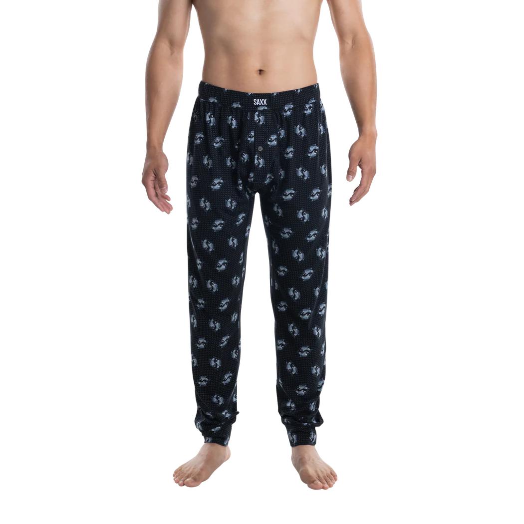 SAXX DROPTEMP COOL SLEEP PANT - ANGLER WRANGLER BLACK