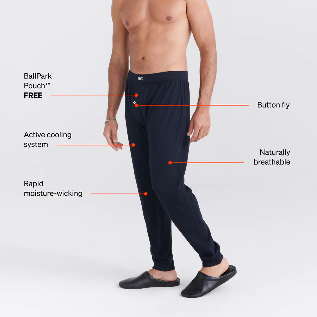 SAXX DROPTEMP COOL SLEEP PANT - ANGLER WRANGLER BLACK