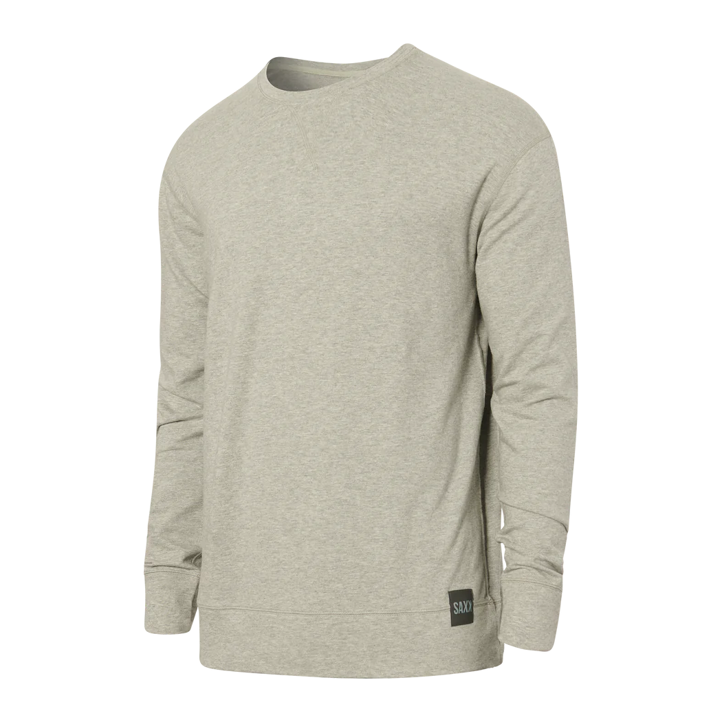 SAXX 3SIX FIVE LONG SLEEVE CREW - ASH GREY HEATHER