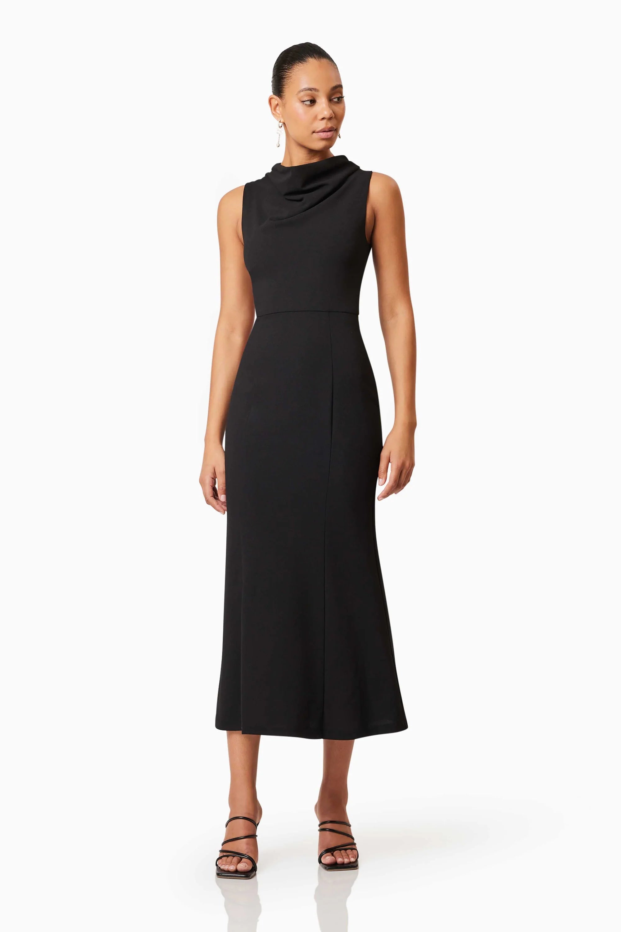 Jamie Midi Dress-Black