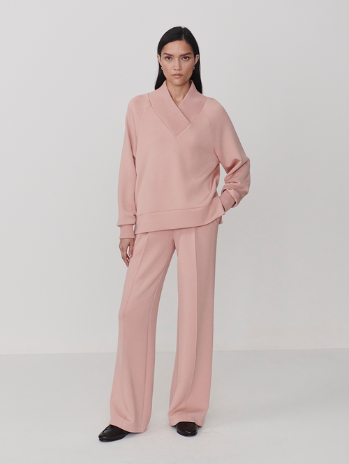 The Wide Leg Pant 30-Misty Rose