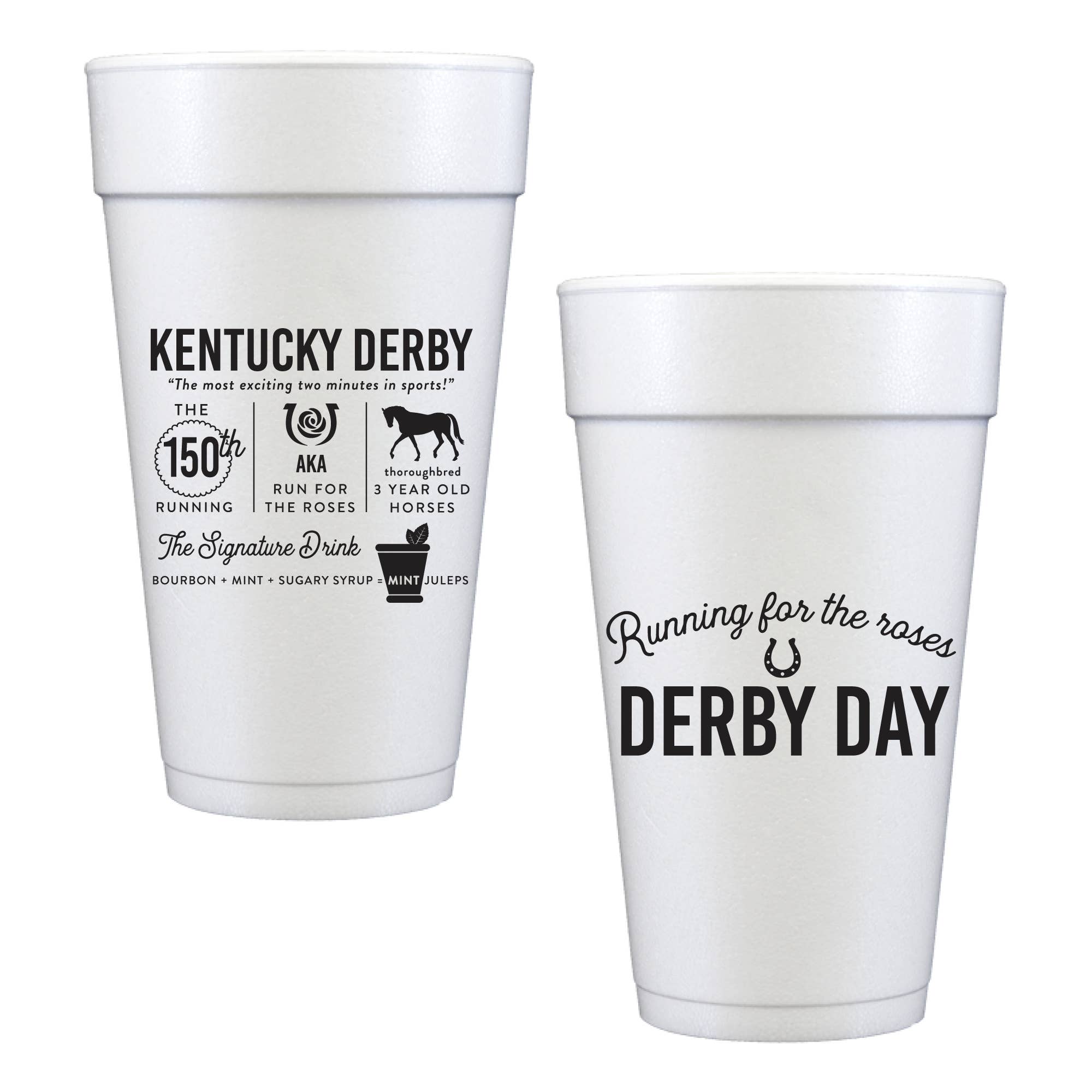 Running For Roses Foam Cups-Derby