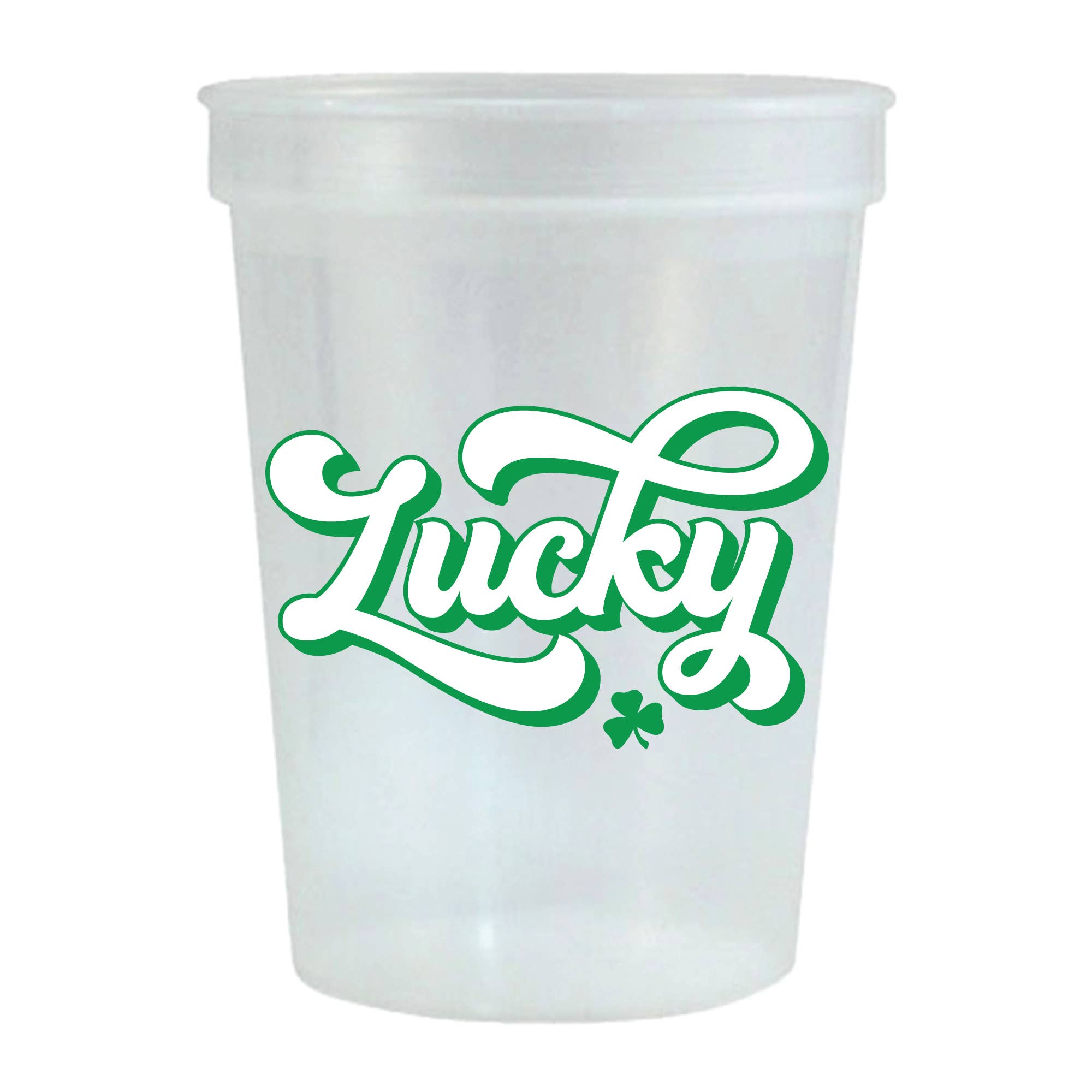Lucky Shamrock Green Stadium Cups- St Patricks