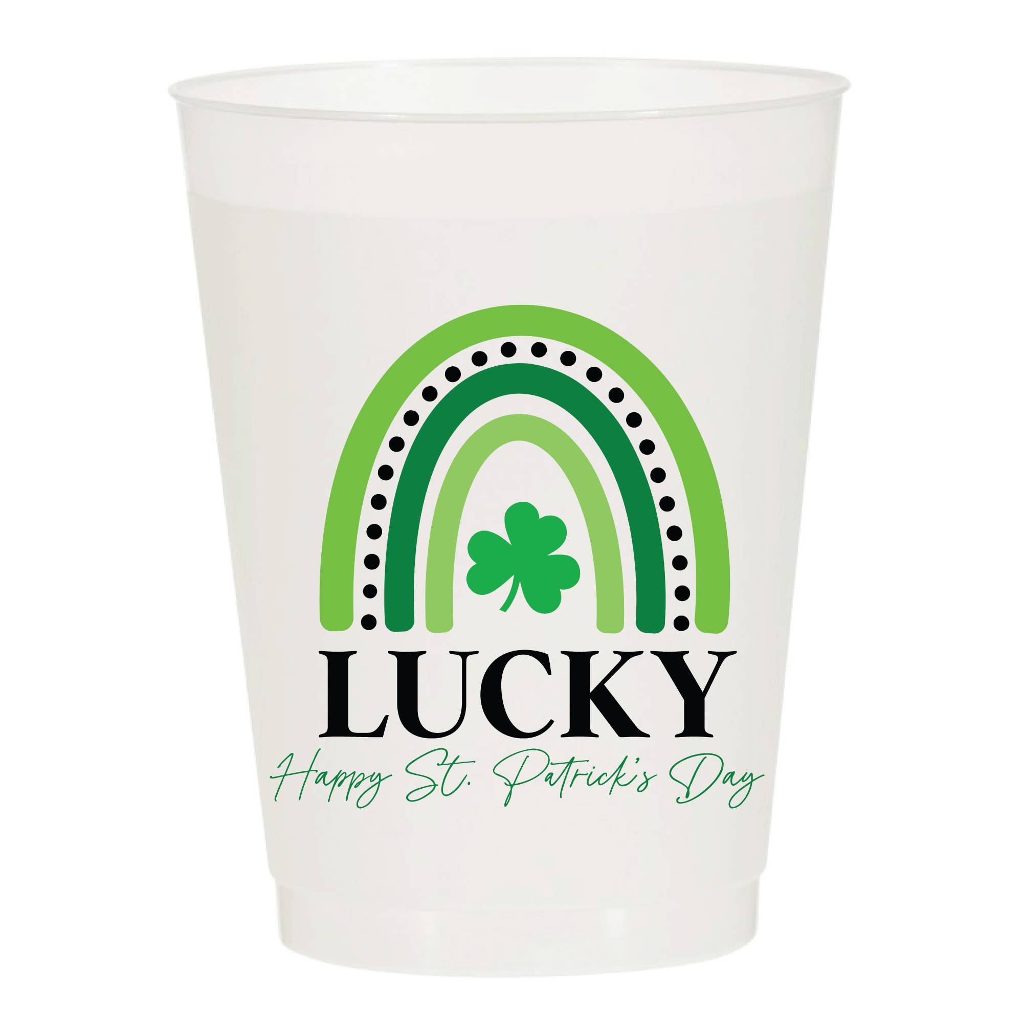 Lucky Rainbow Frosted Cups - St. Patricks Day: Pack of 6