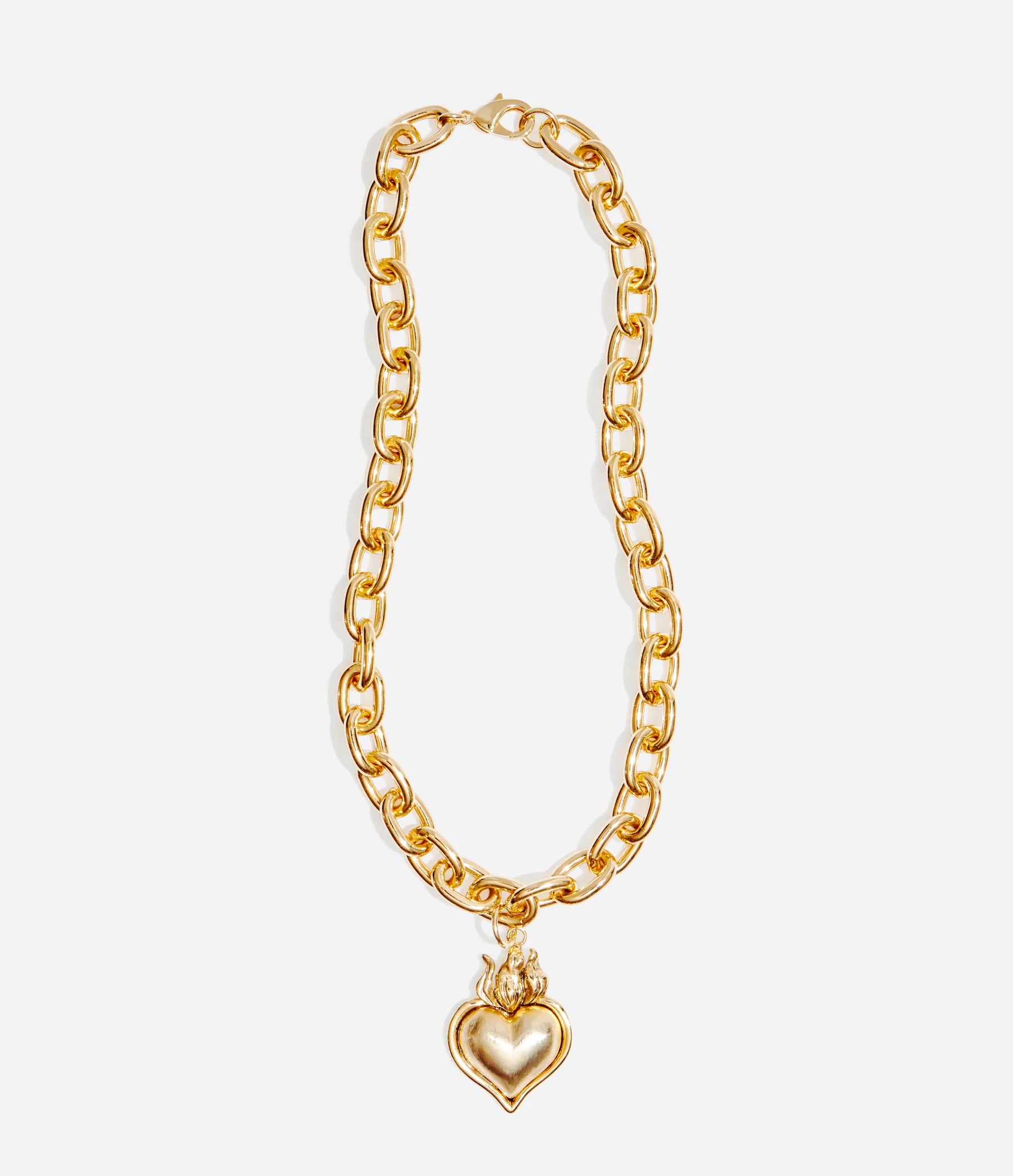 Smooth Hearts Aflame Chunky Necklace