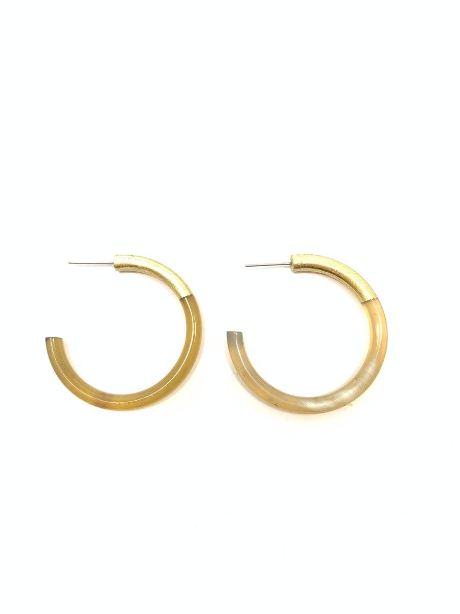Med Liz Hoops in Light Natural