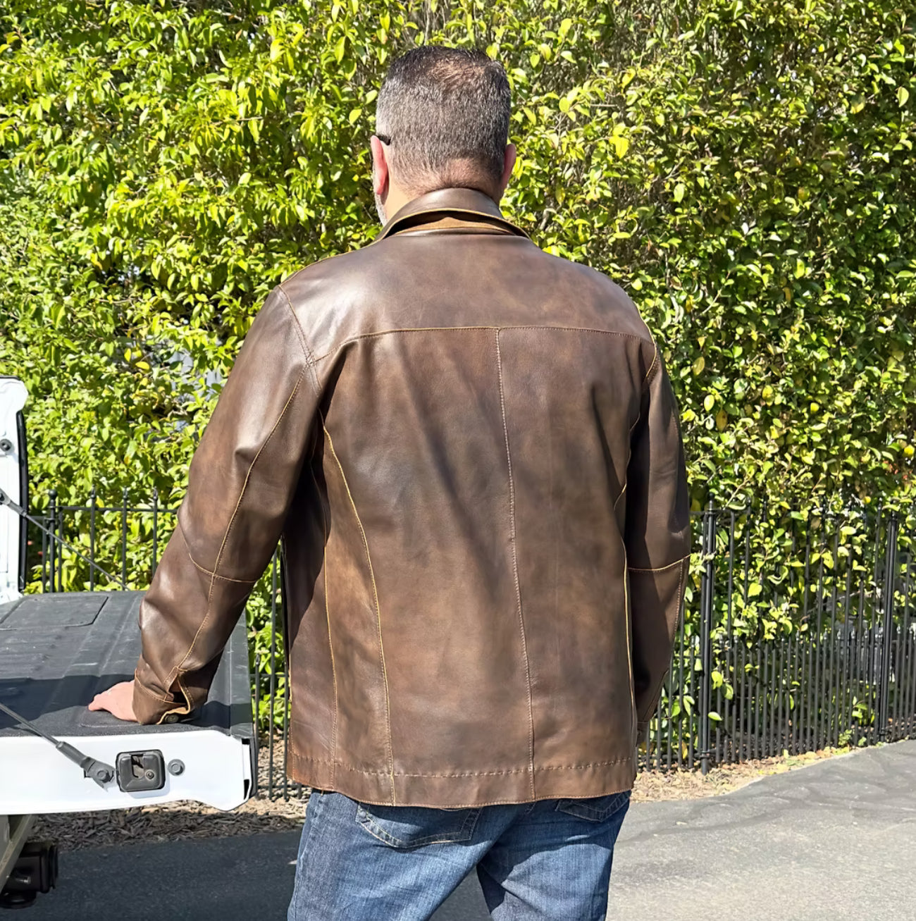 Reversible Lambskin Suede and Leather Shacket