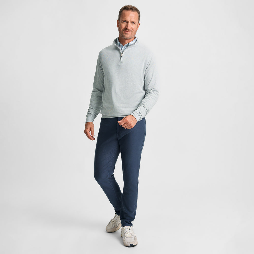 Cotton/Modal Quarter Zip - Tobacco