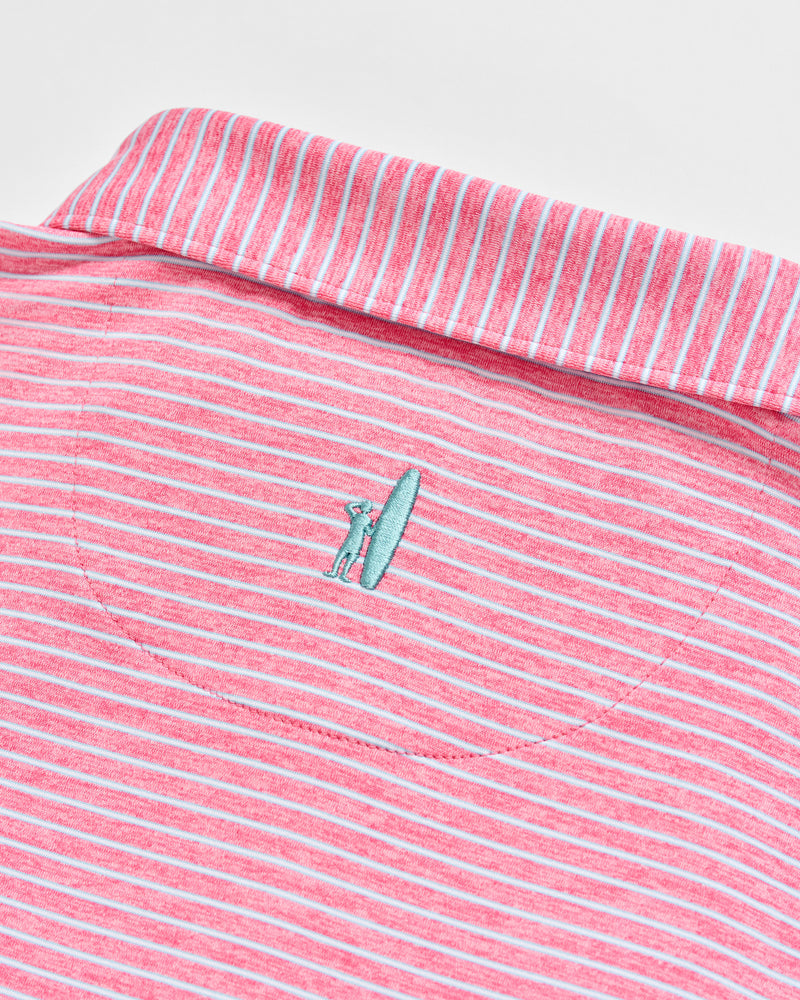 Michael Stripe Jersey Polo - Punch