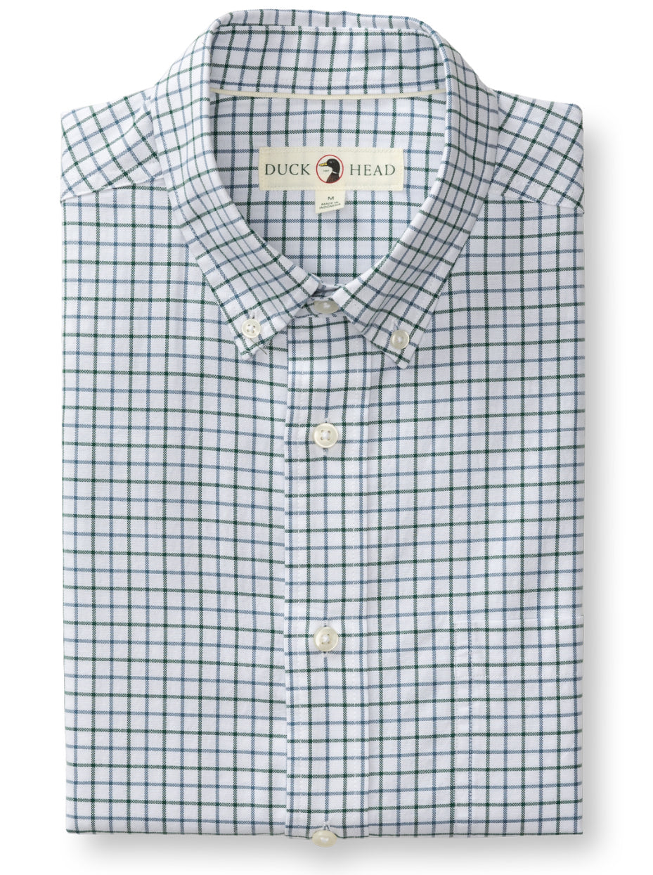 Cotton Oxford Sport Shirt - Forest Green