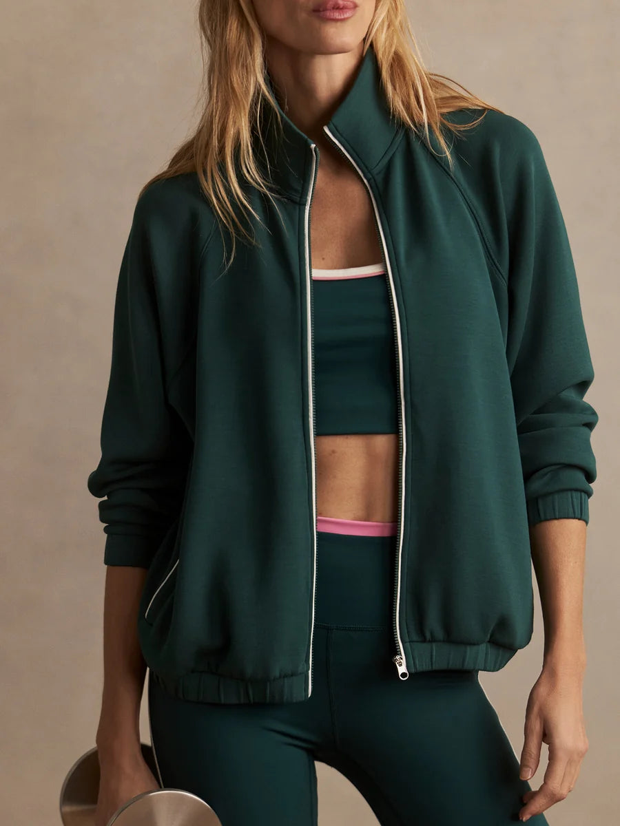 Varley-Magda Zip Sweat-Pine