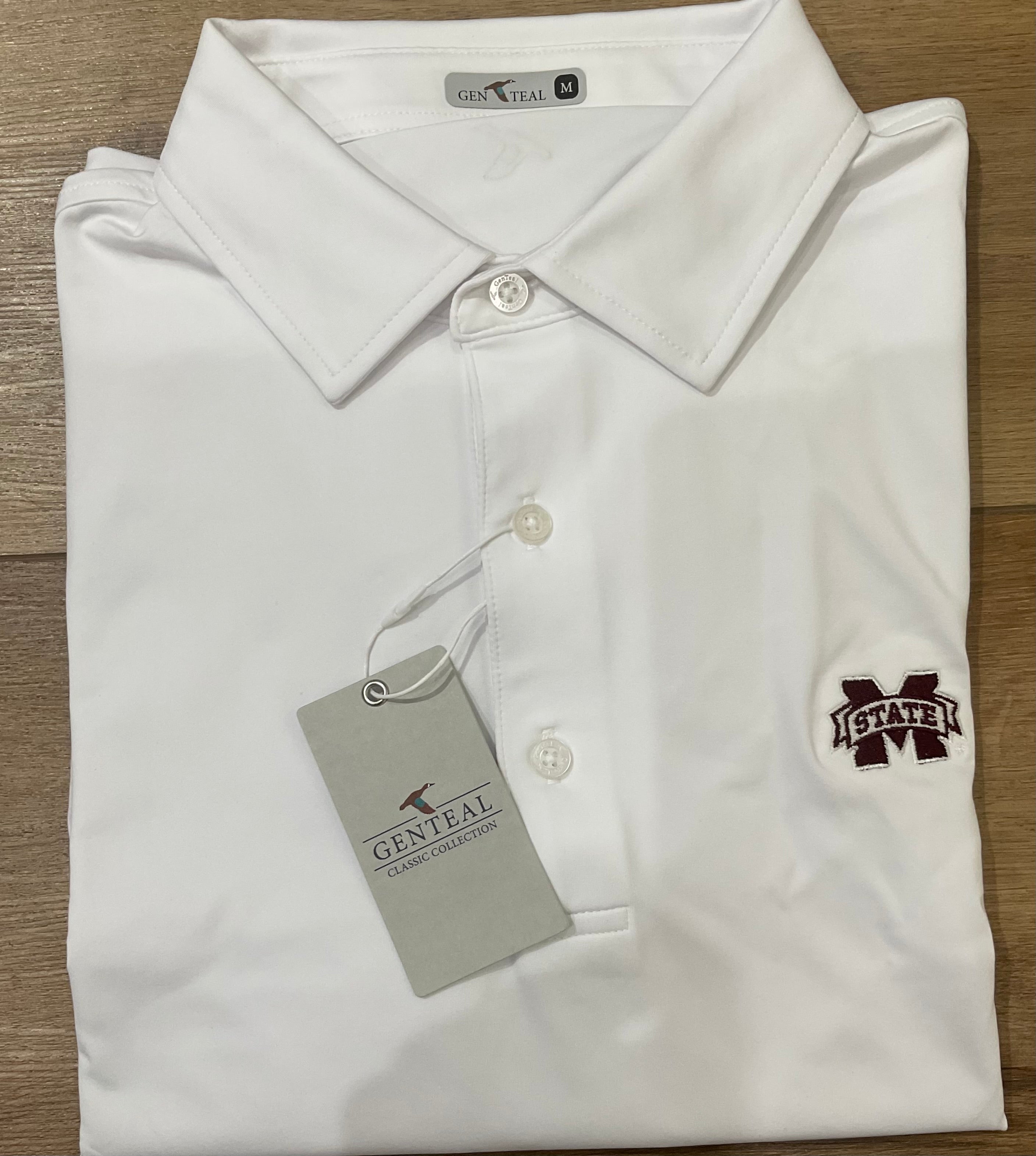 MSU Solid Performance Polo - White