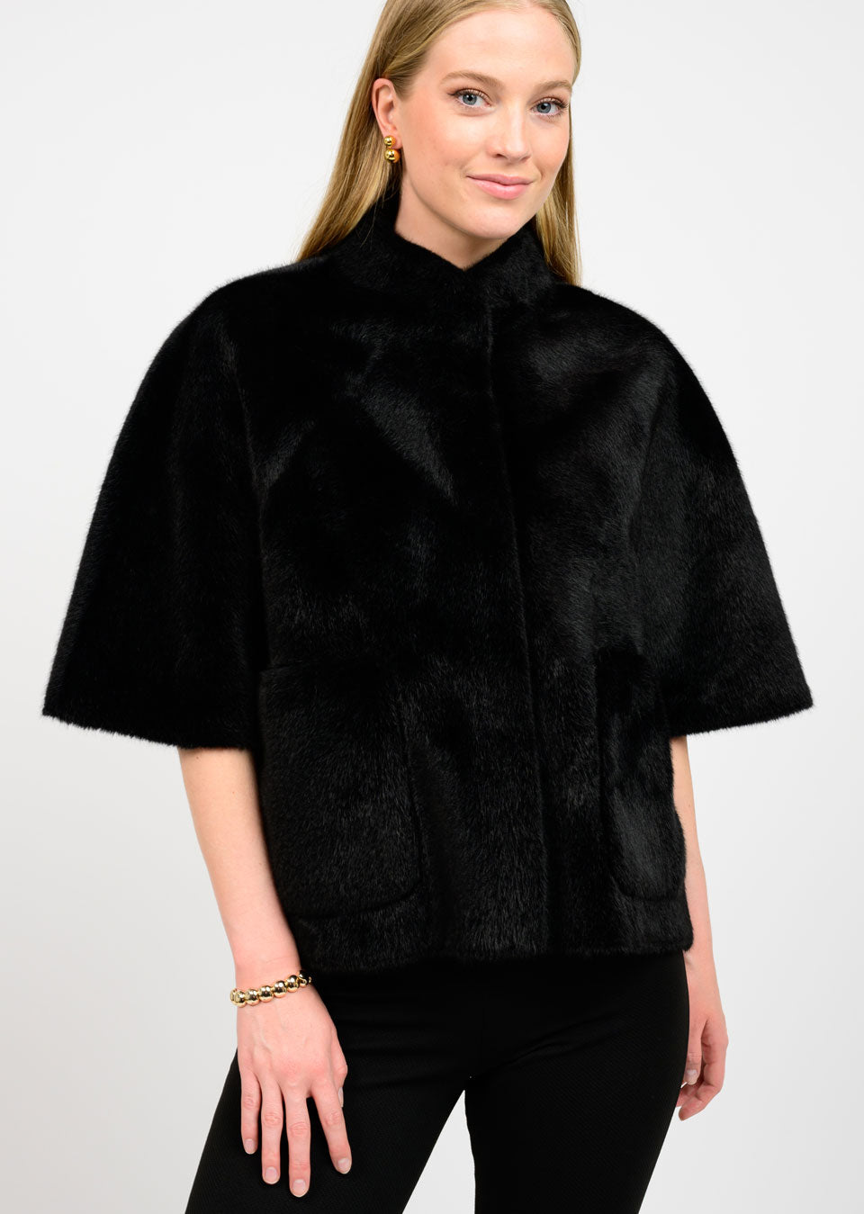 Capelet Faux Jacket