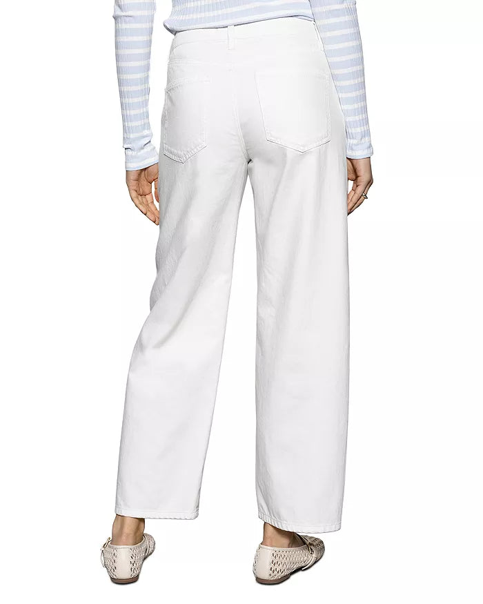District Column Ankle Barrel Jean-Bleached White