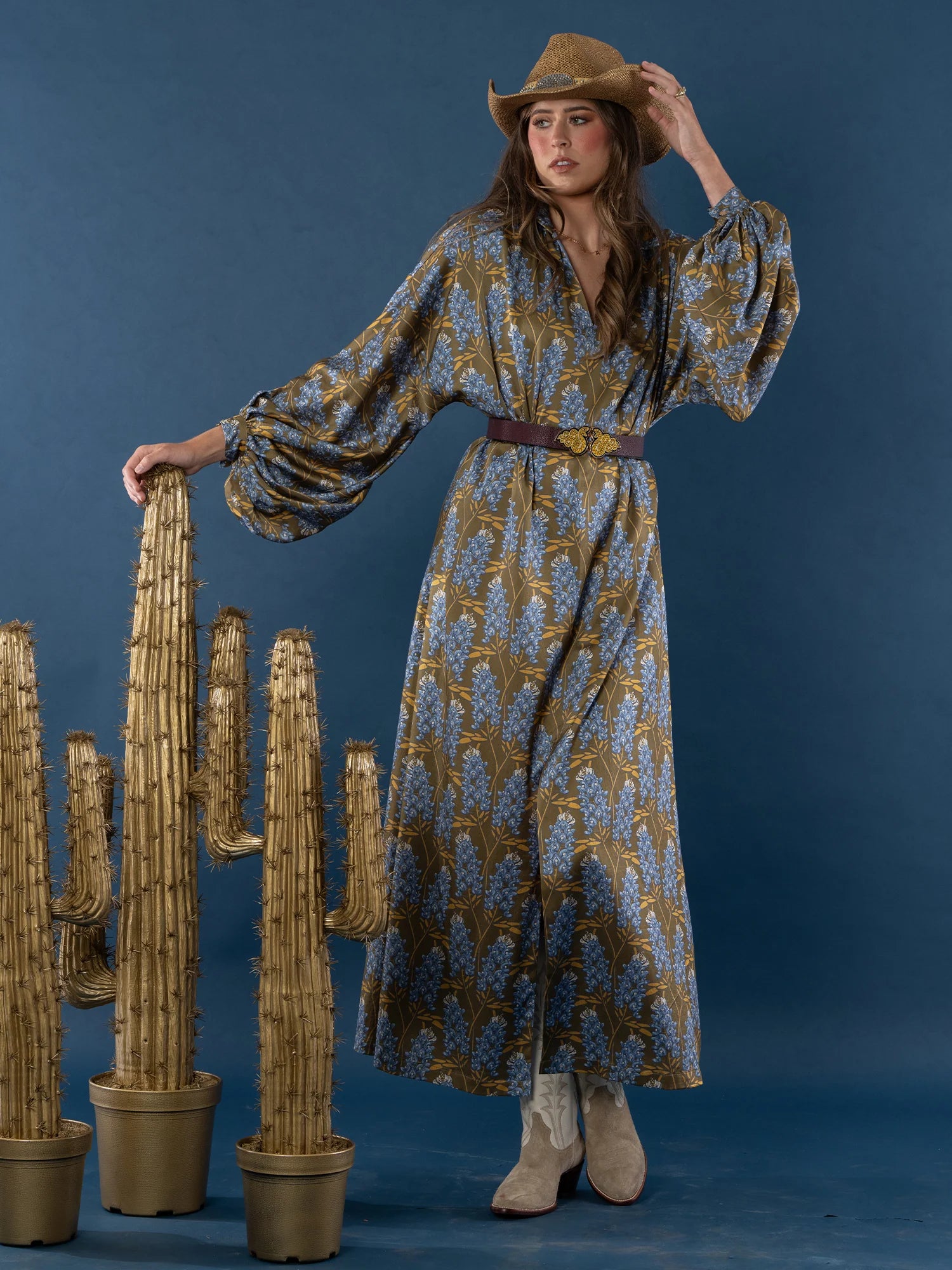 Fiona Dress - Blue Bonnet