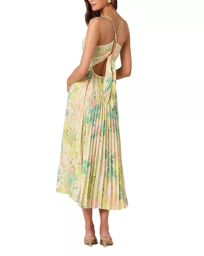 Blythe Dress-Green Peach Tropical