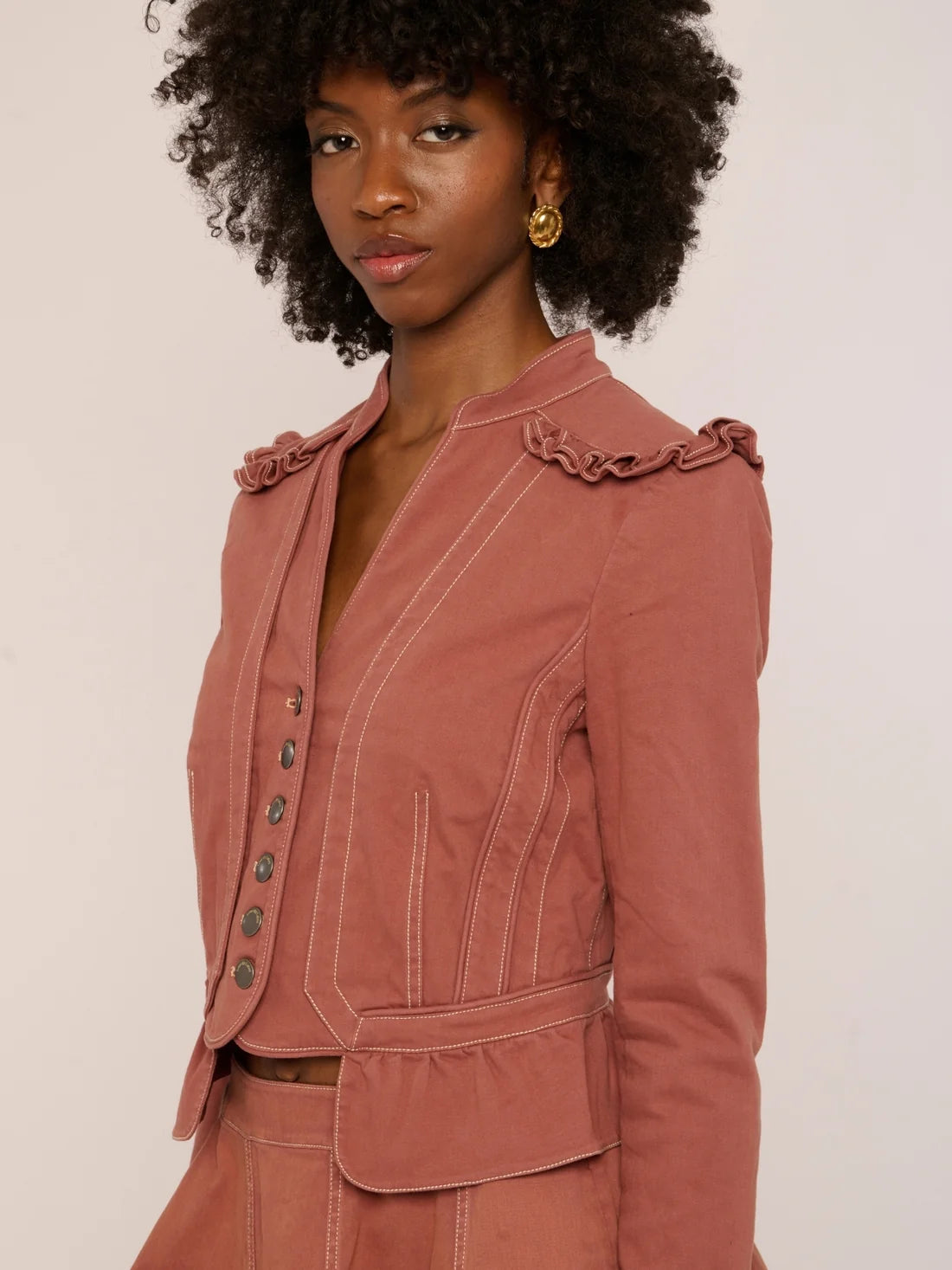 Isabella Jacket-Copper Brown/Mauve