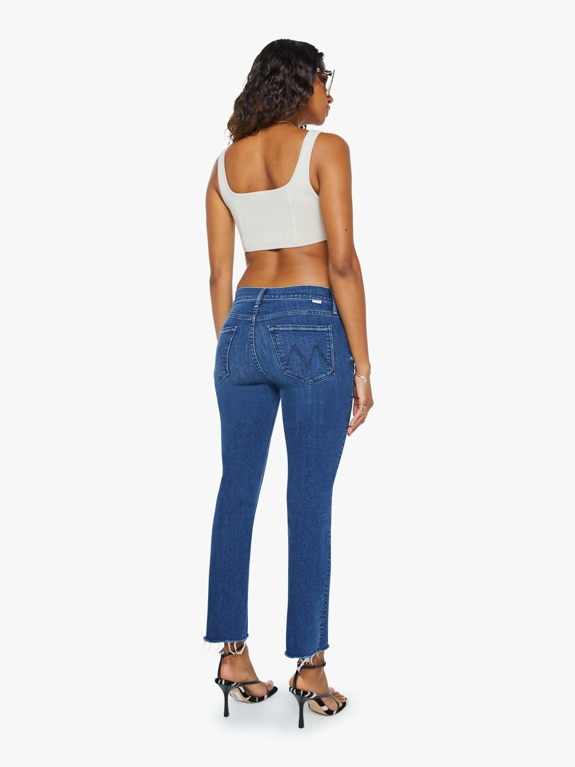 Mother-Mid Rise Dazzler Ankle Fray-Fancy Meeting You Here