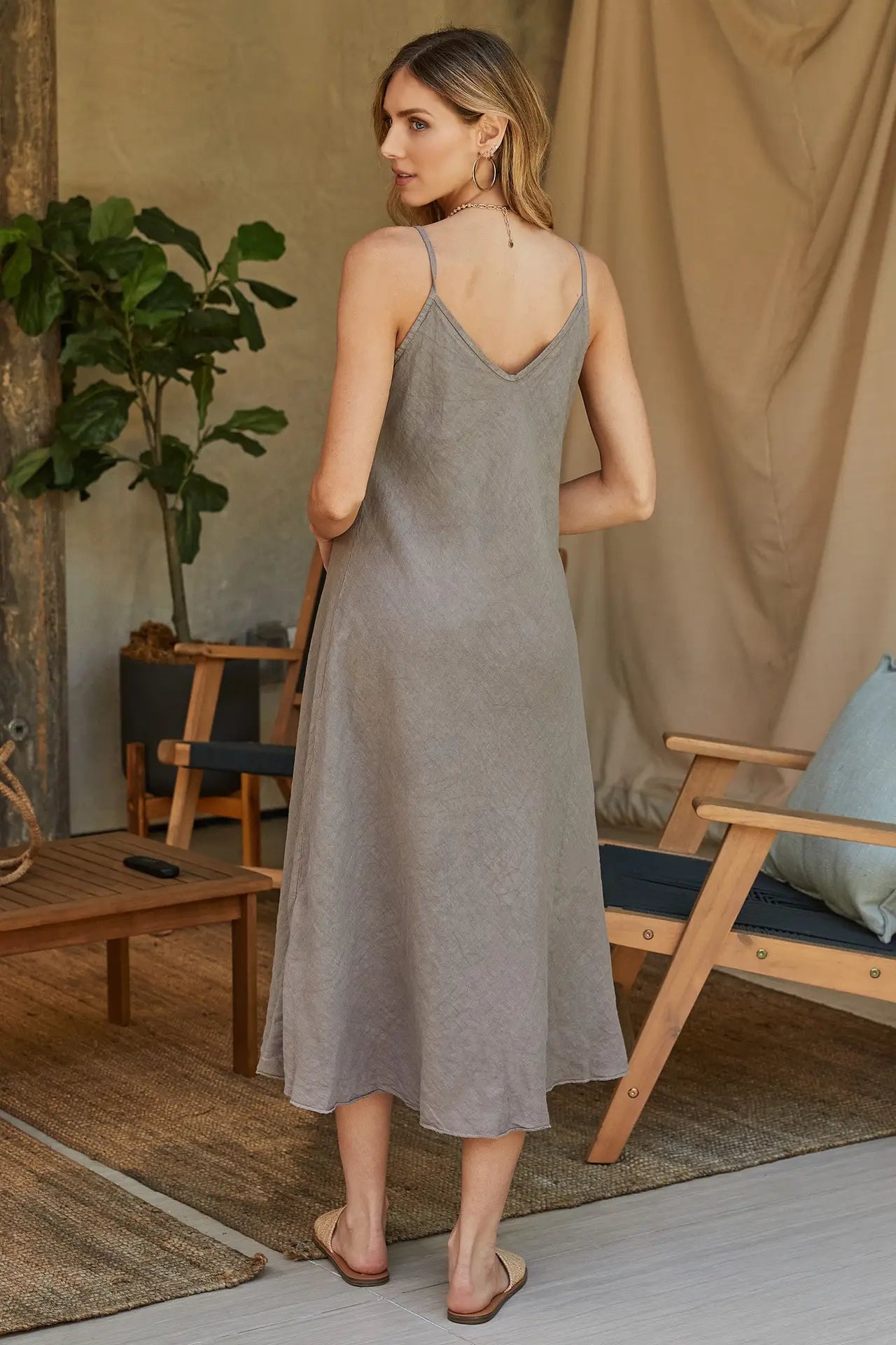 Grey Linen Dress