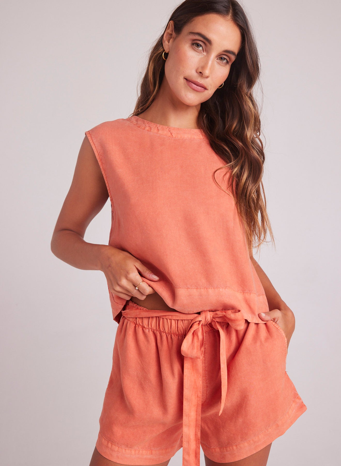 Boxy Button Back Top