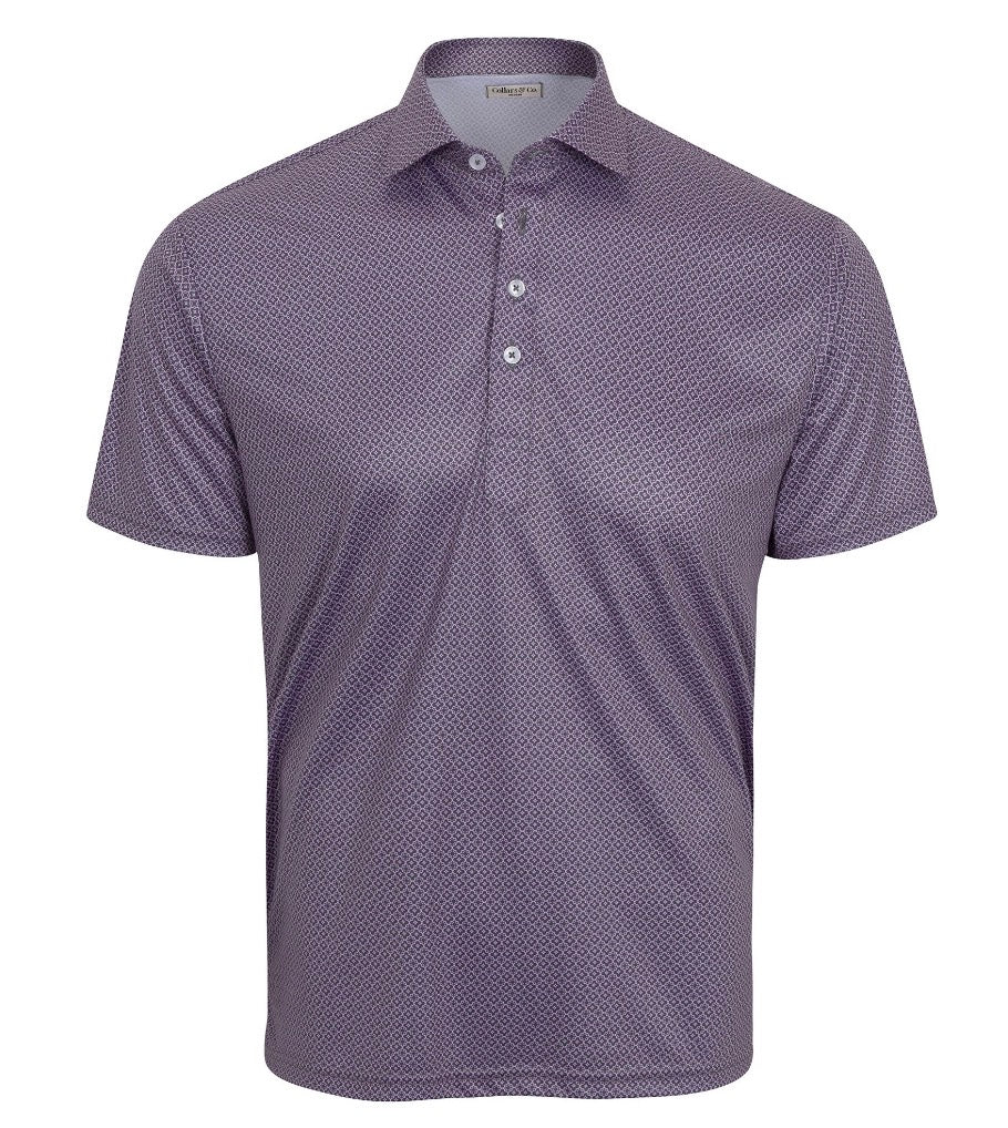 Semi Spread Collar Polo - Crestpoint Pink/Grey