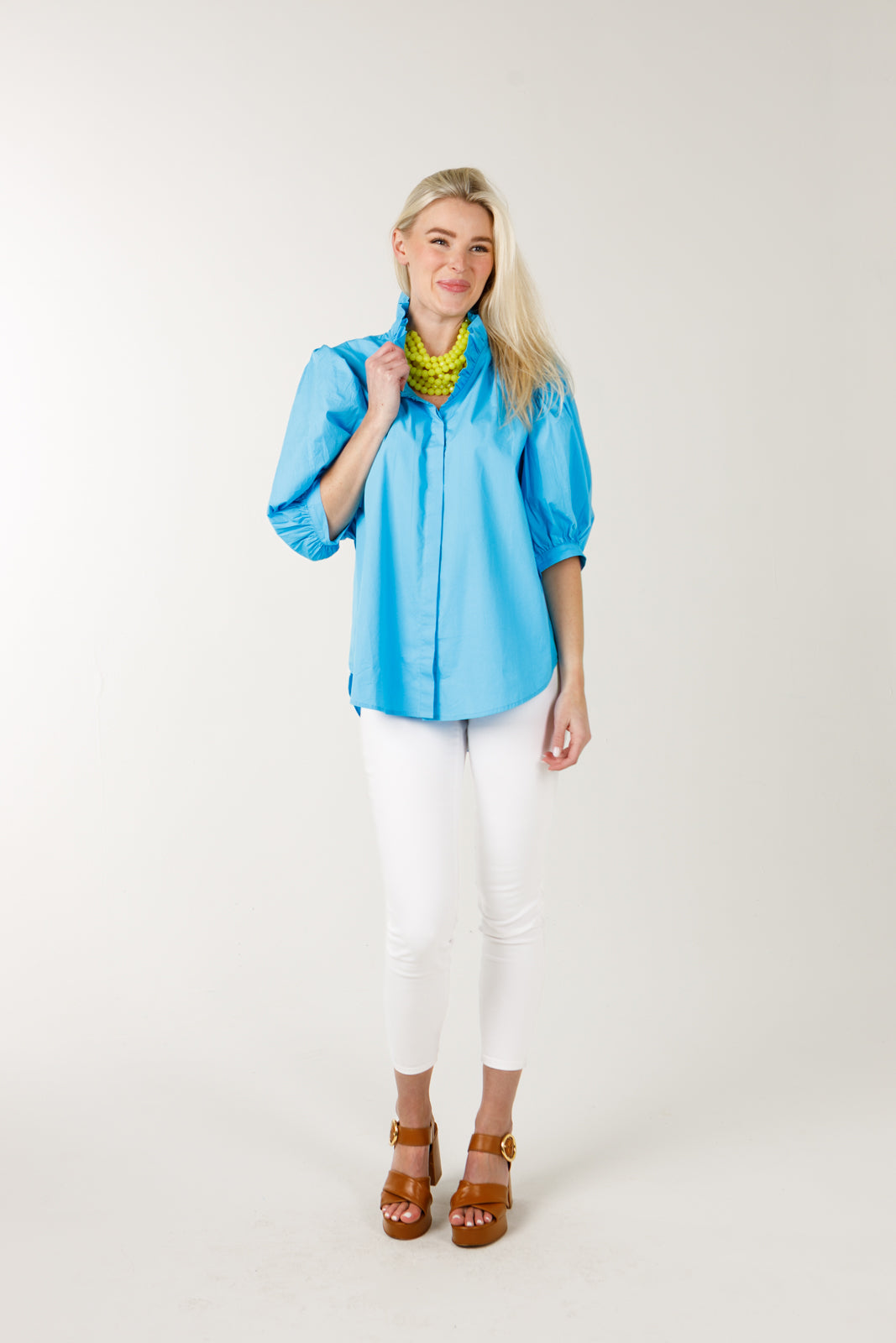 Laura Top-Solid Swim Cap Blue
