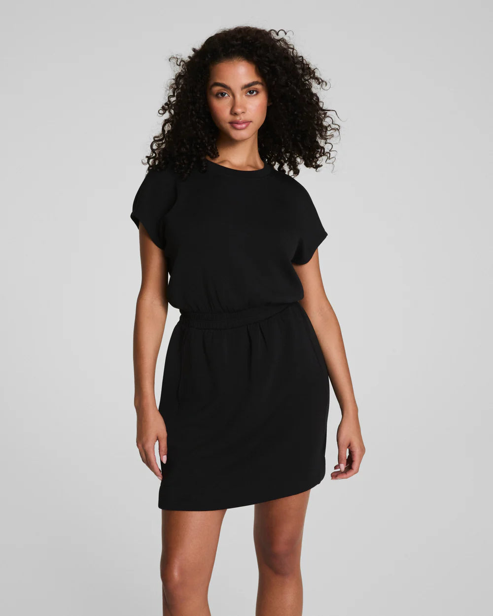 AE Crew Sweatshirt Dress-Black