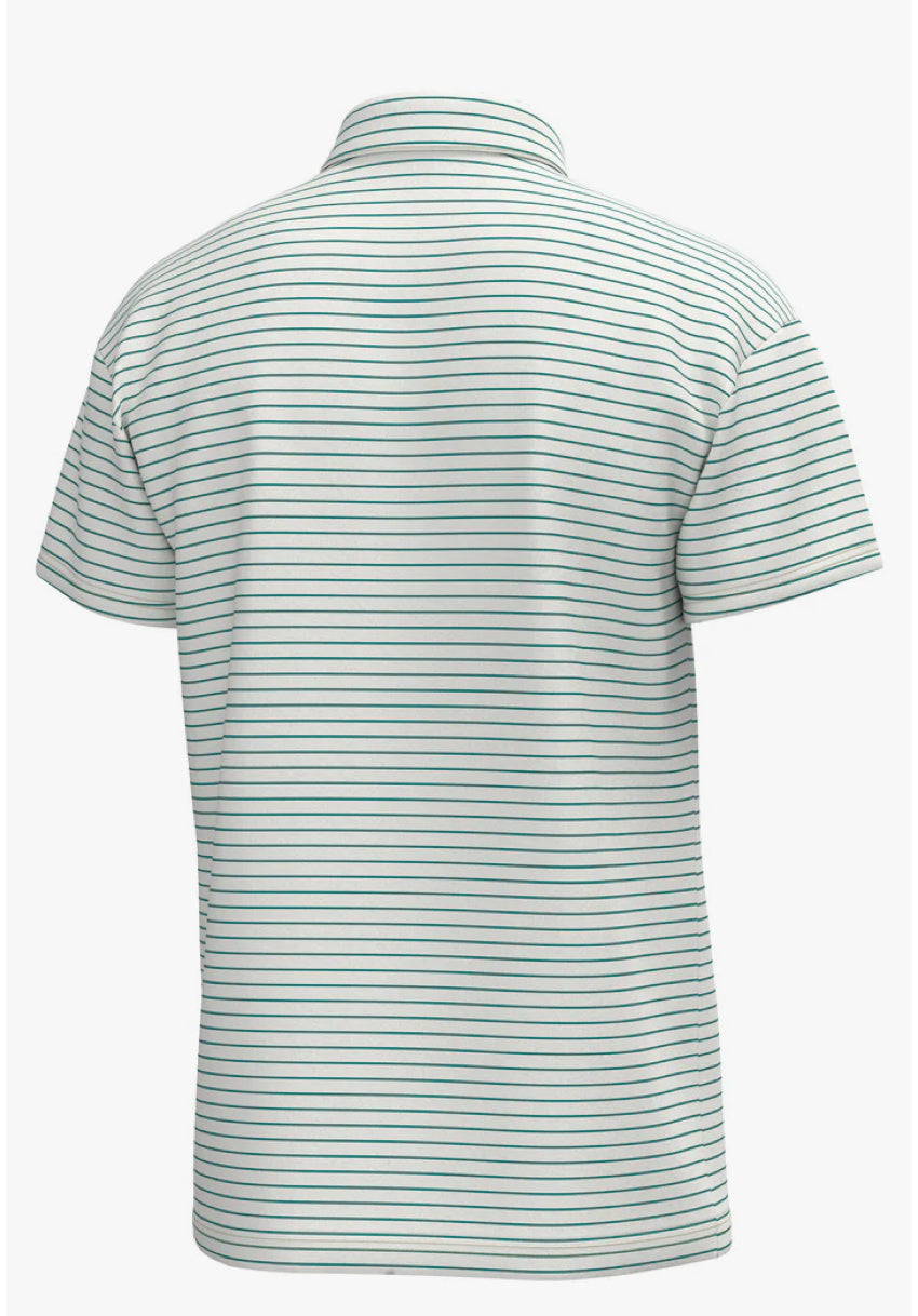 Horizon Stripe Polo - Blue Wing Teal
