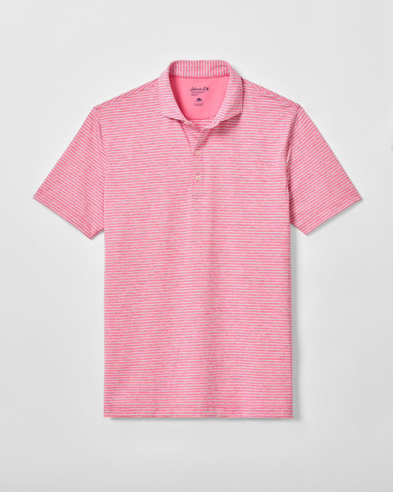 Michael Stripe Jersey Polo - Punch