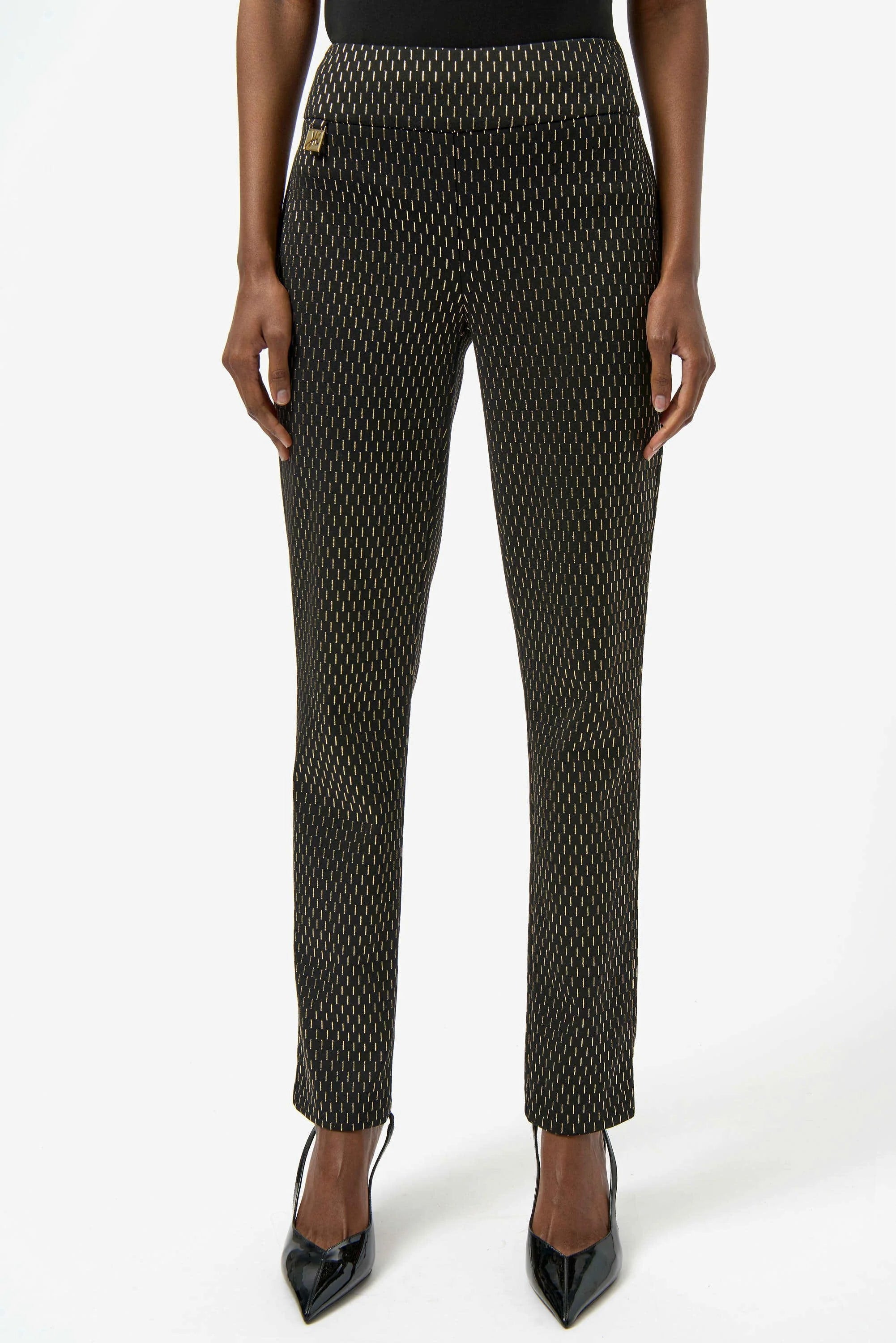 Foiled Heavy Knit Slim Fit Pants