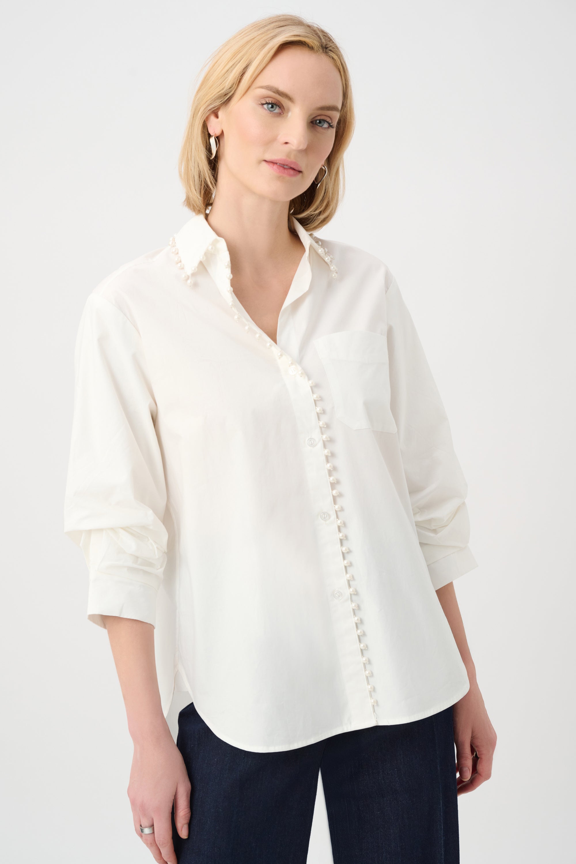 Cotton Poplin Pearl Top