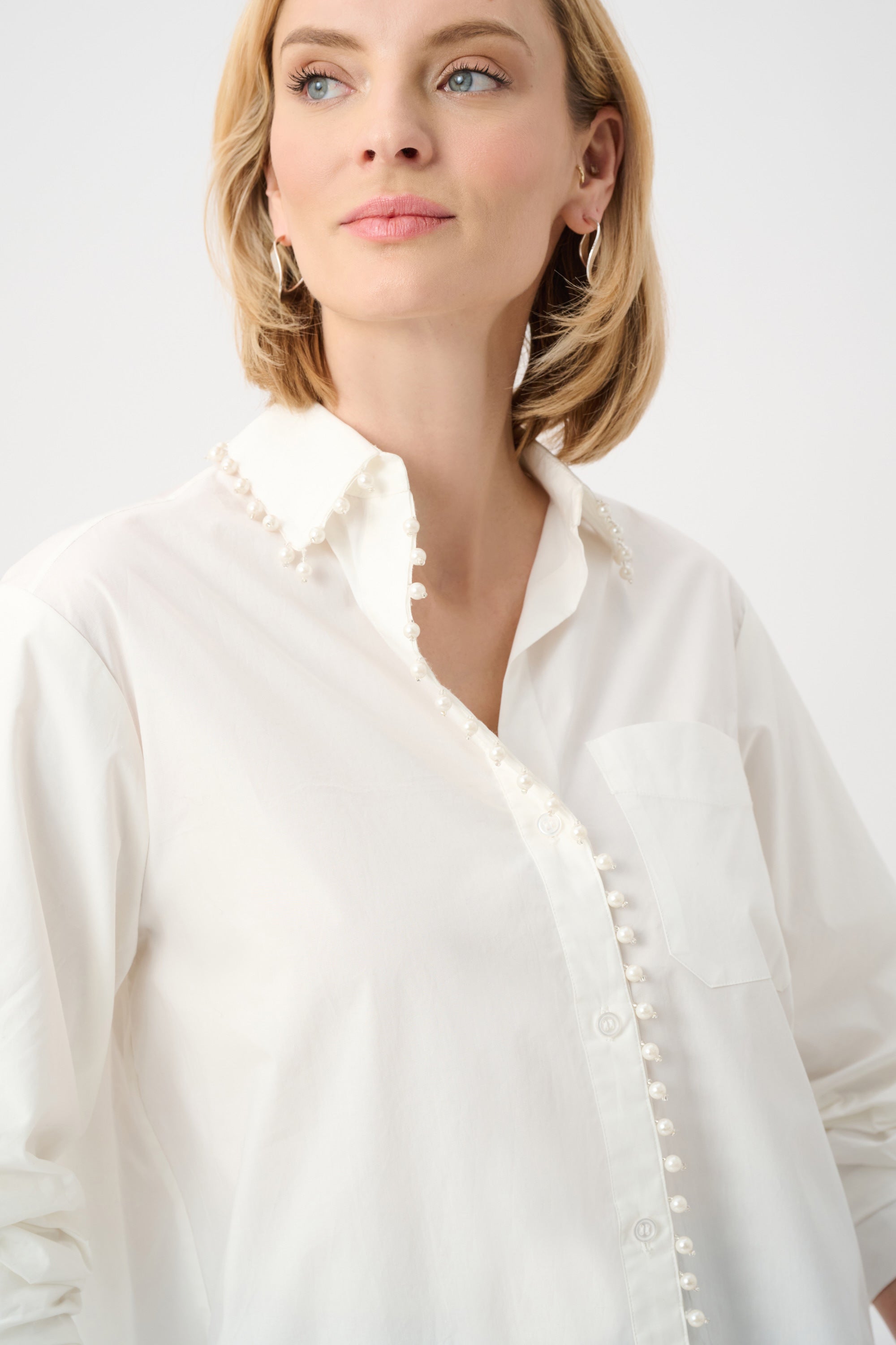 Cotton Poplin Pearl Top