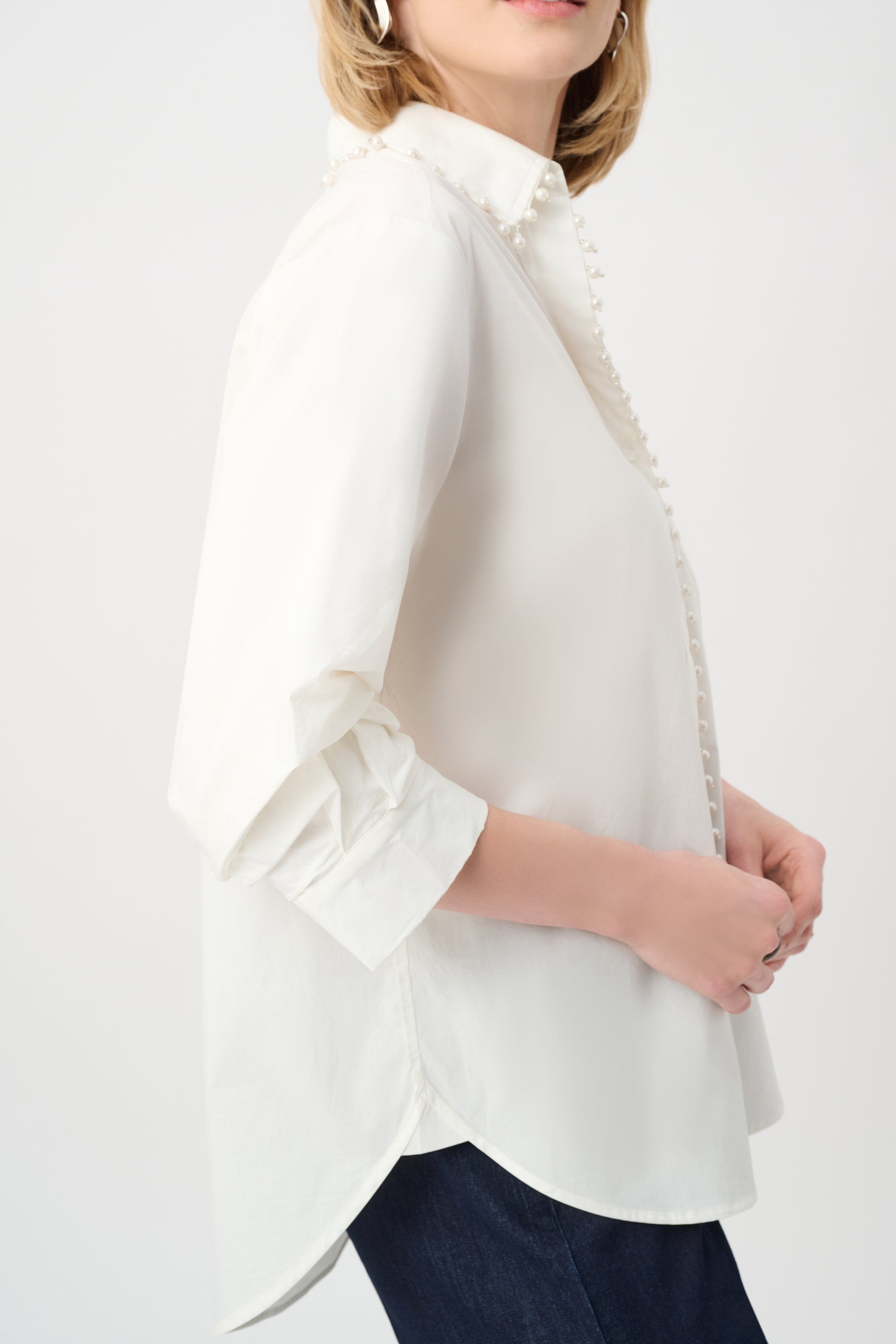 Cotton Poplin Pearl Top