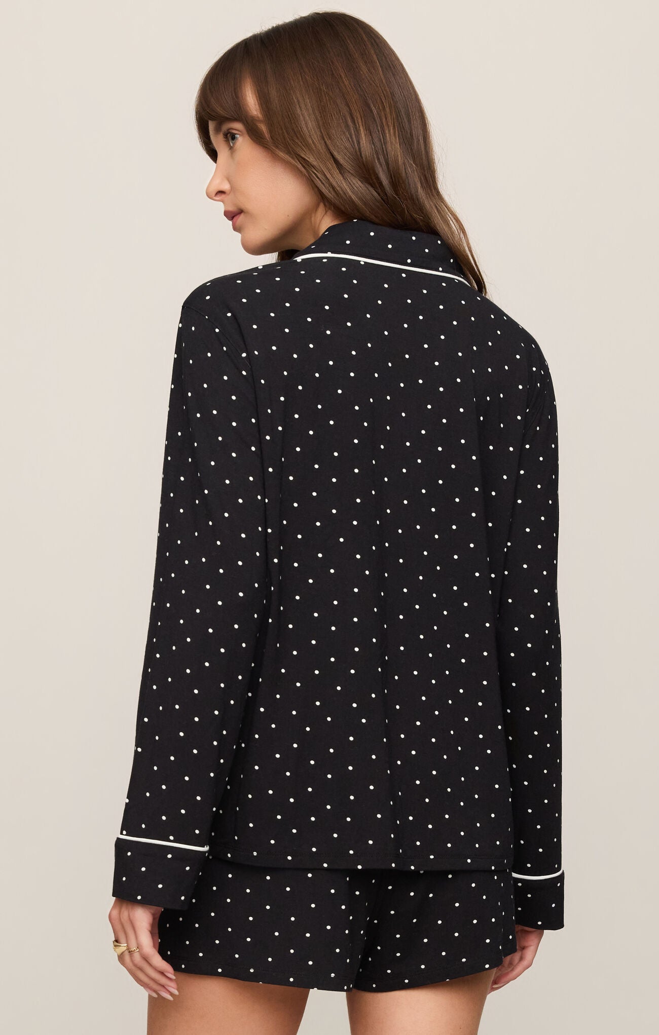 Z Supply Luxe Dot PJ Top - Black