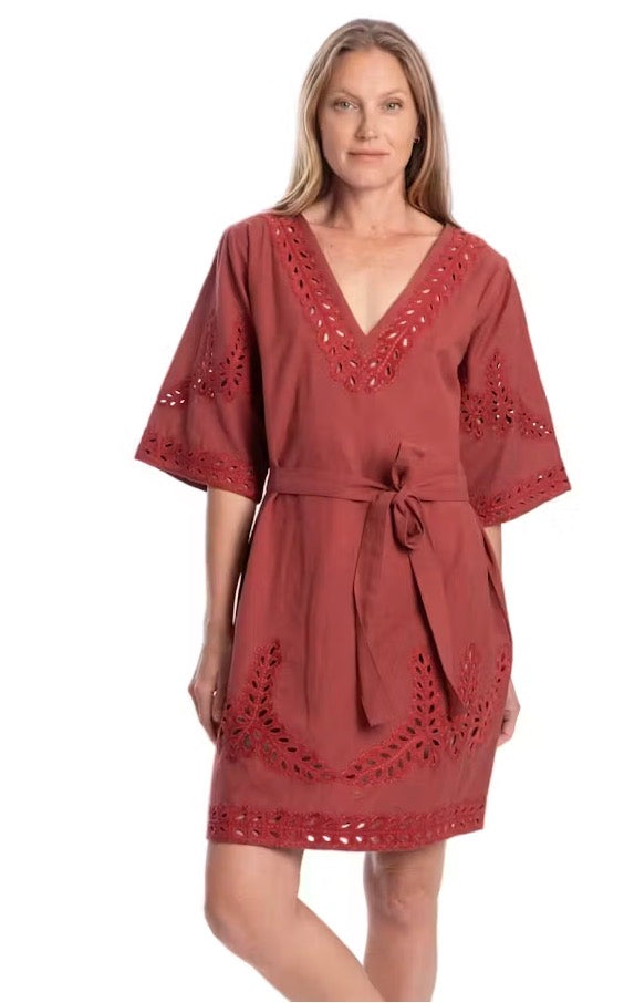 Flora Dress-Lava