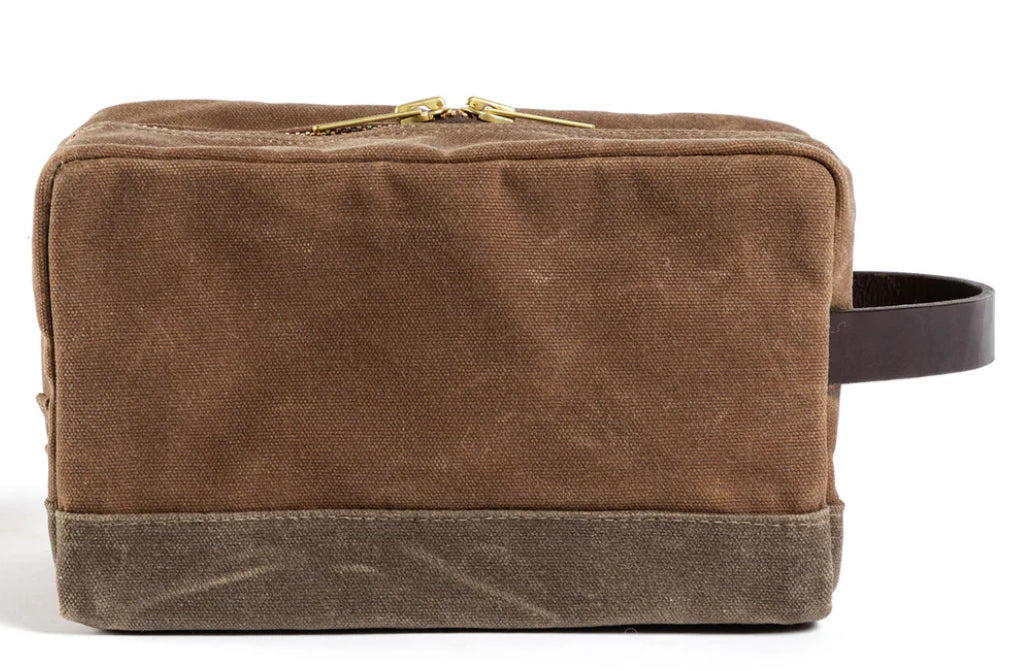 Waxed Canvas Dopp Kit - Brush Brown