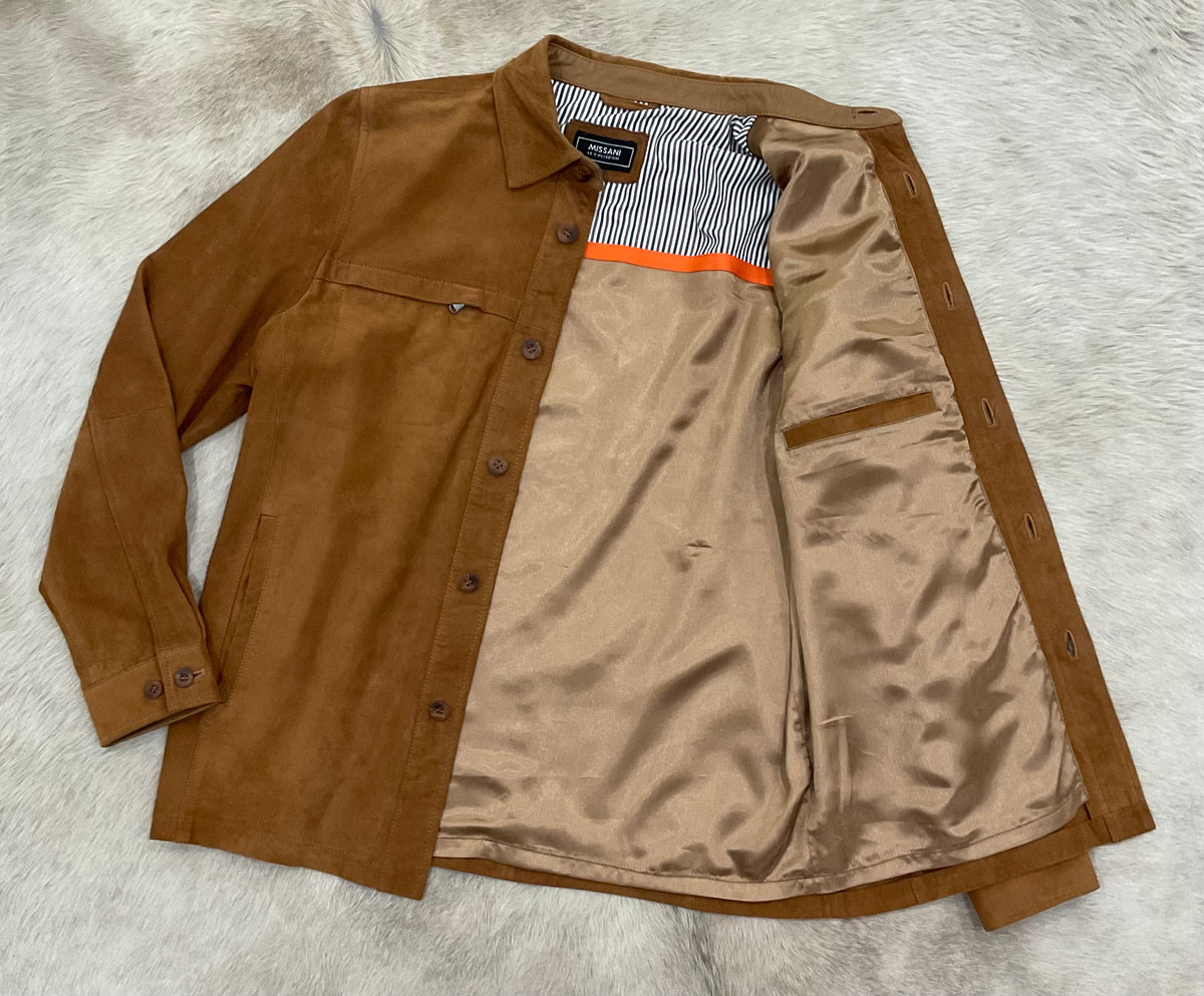 Missani Lamb Suede Shirt Jacket