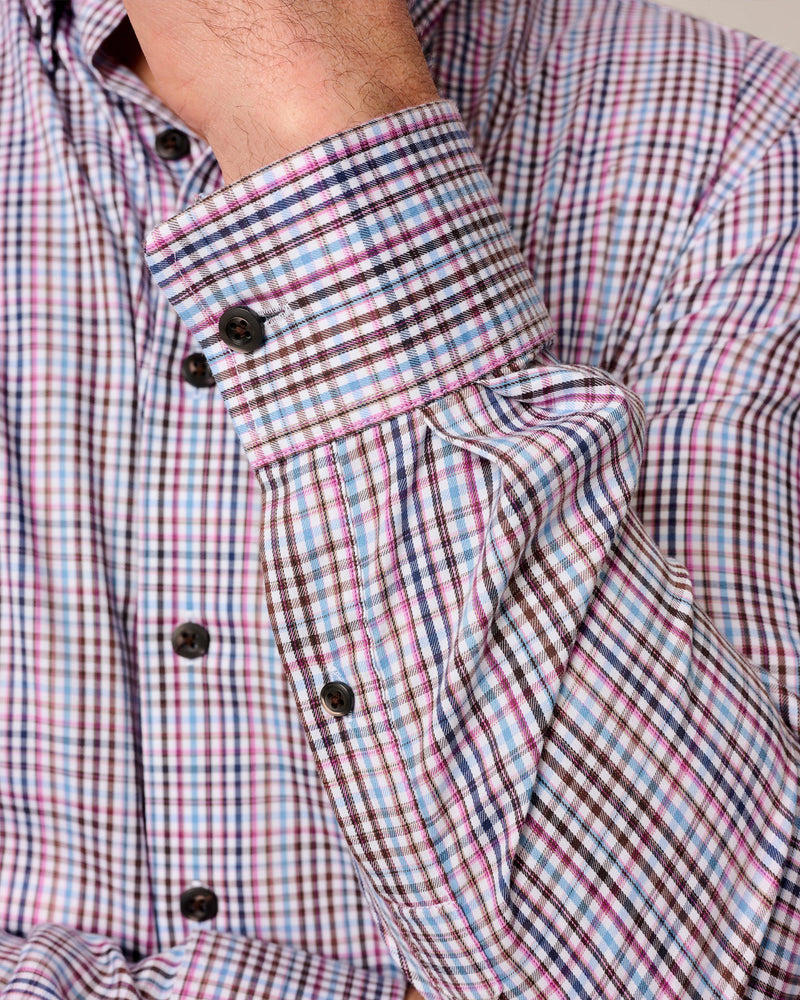 Adelson Natural Performance Button Down - Coffee