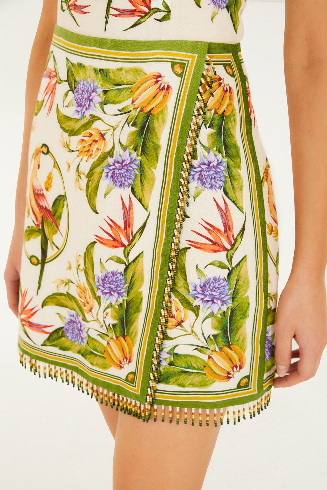 Tropical Scarf Sand & Linen Dress
