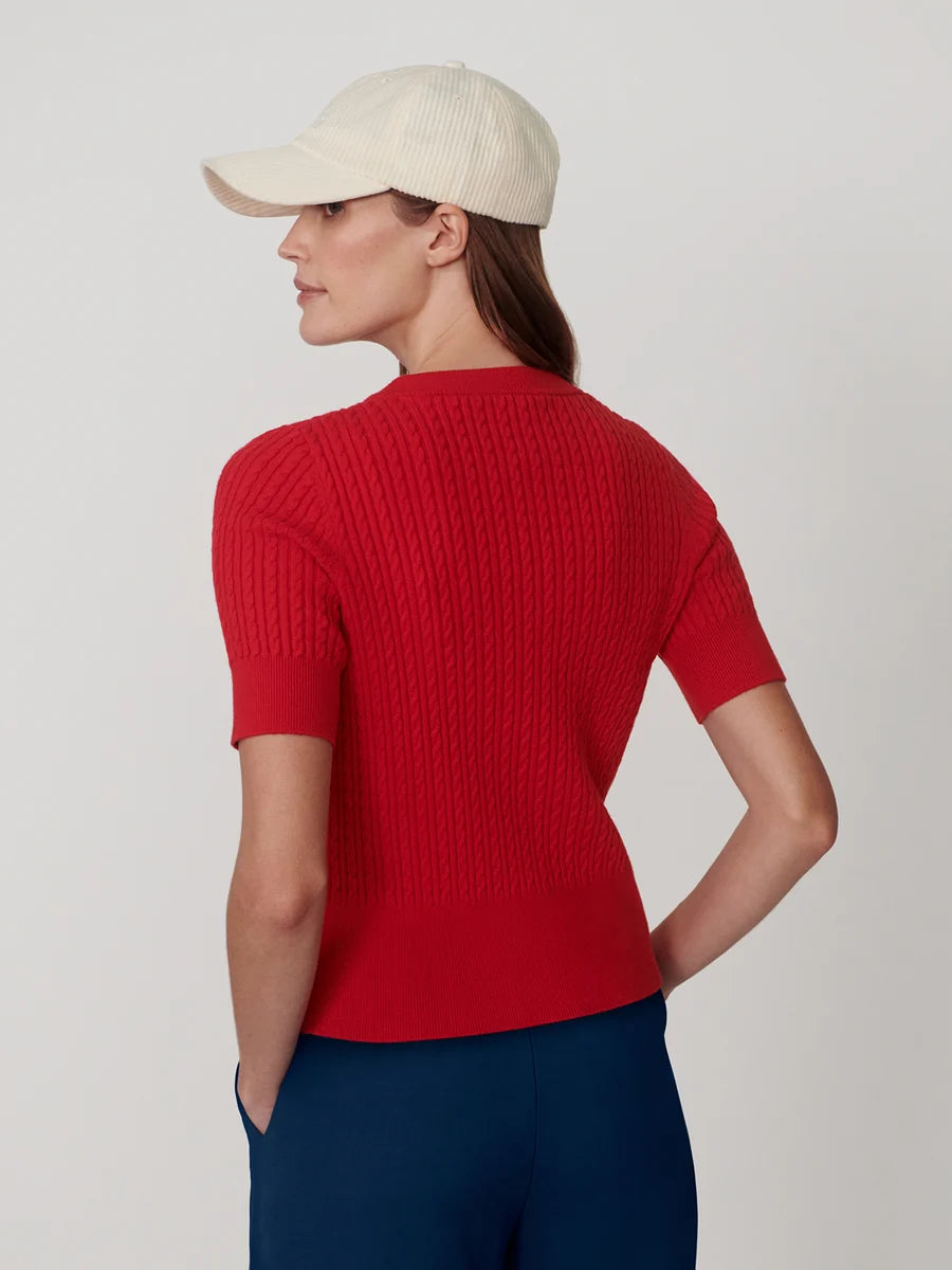 Varley-Rhys Knit Cardi Red