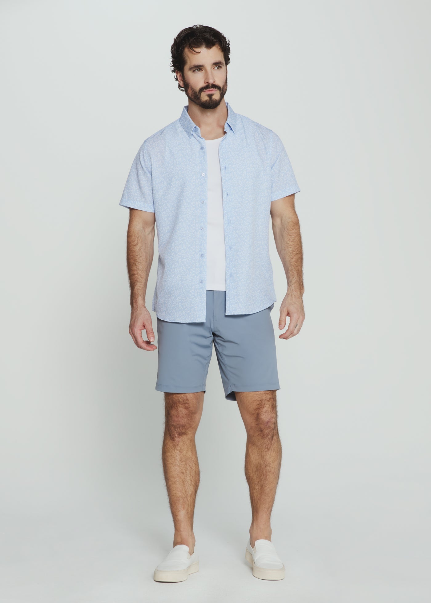 Kai Short Sleeve Shirt - Dusty Blue