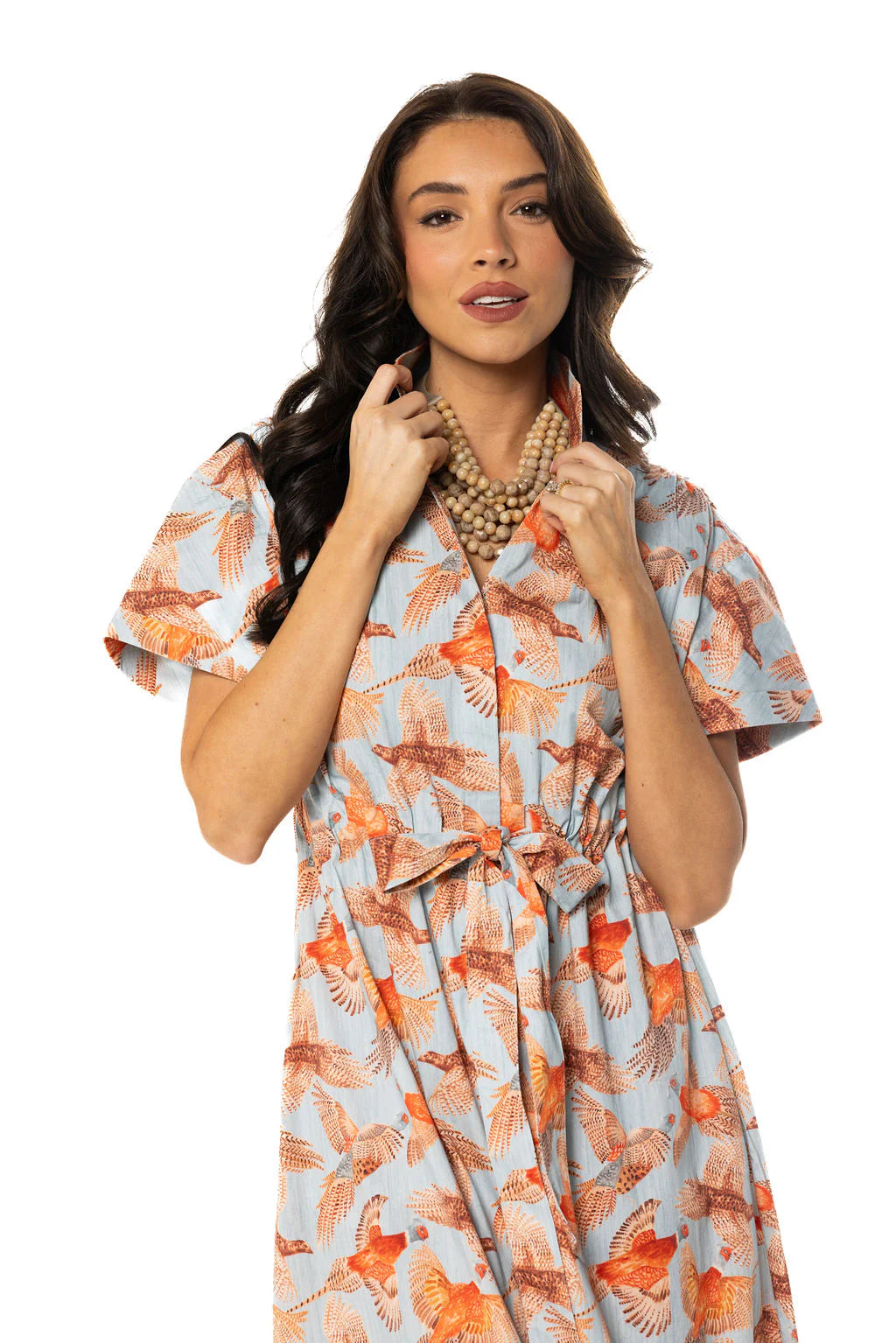 Bria Dress Pheasant Blue