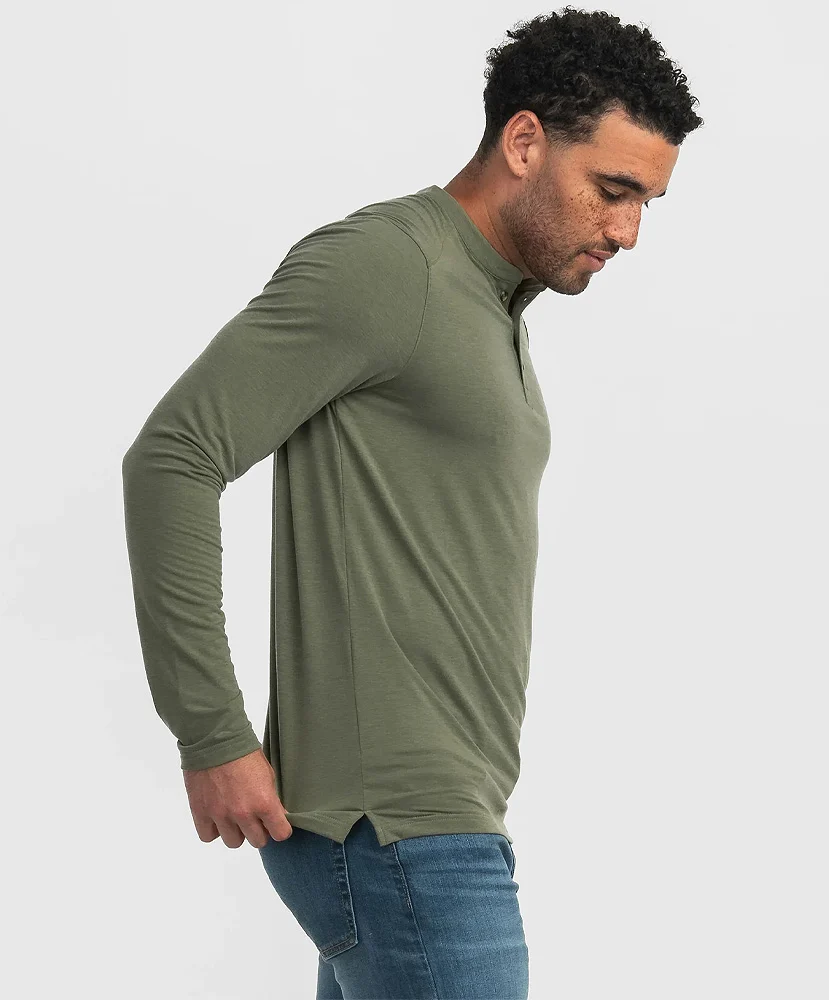 Max Comfort Henley LS - Spanish Moss