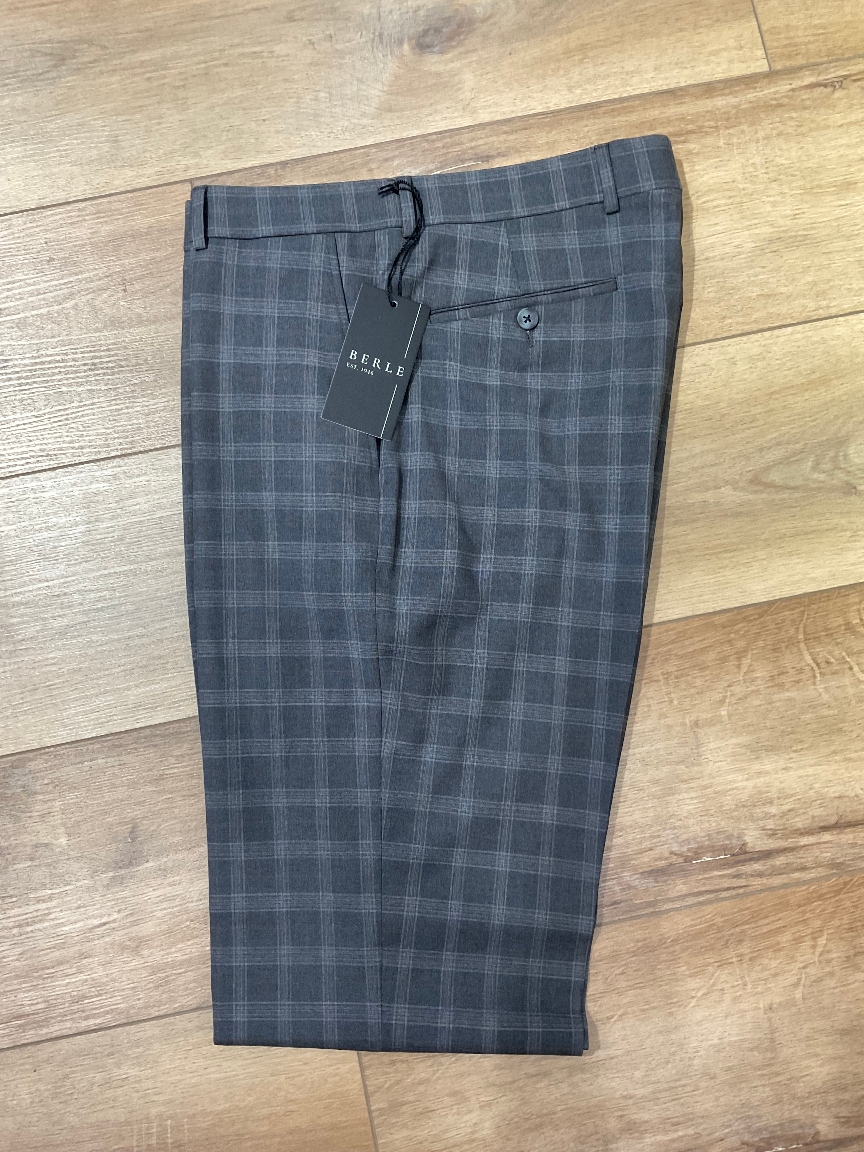 Charcoal Plaid Slacks