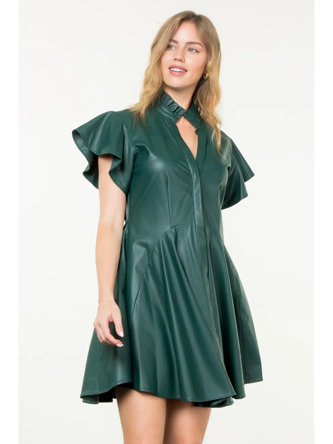 Green with Envy Flutter Dress