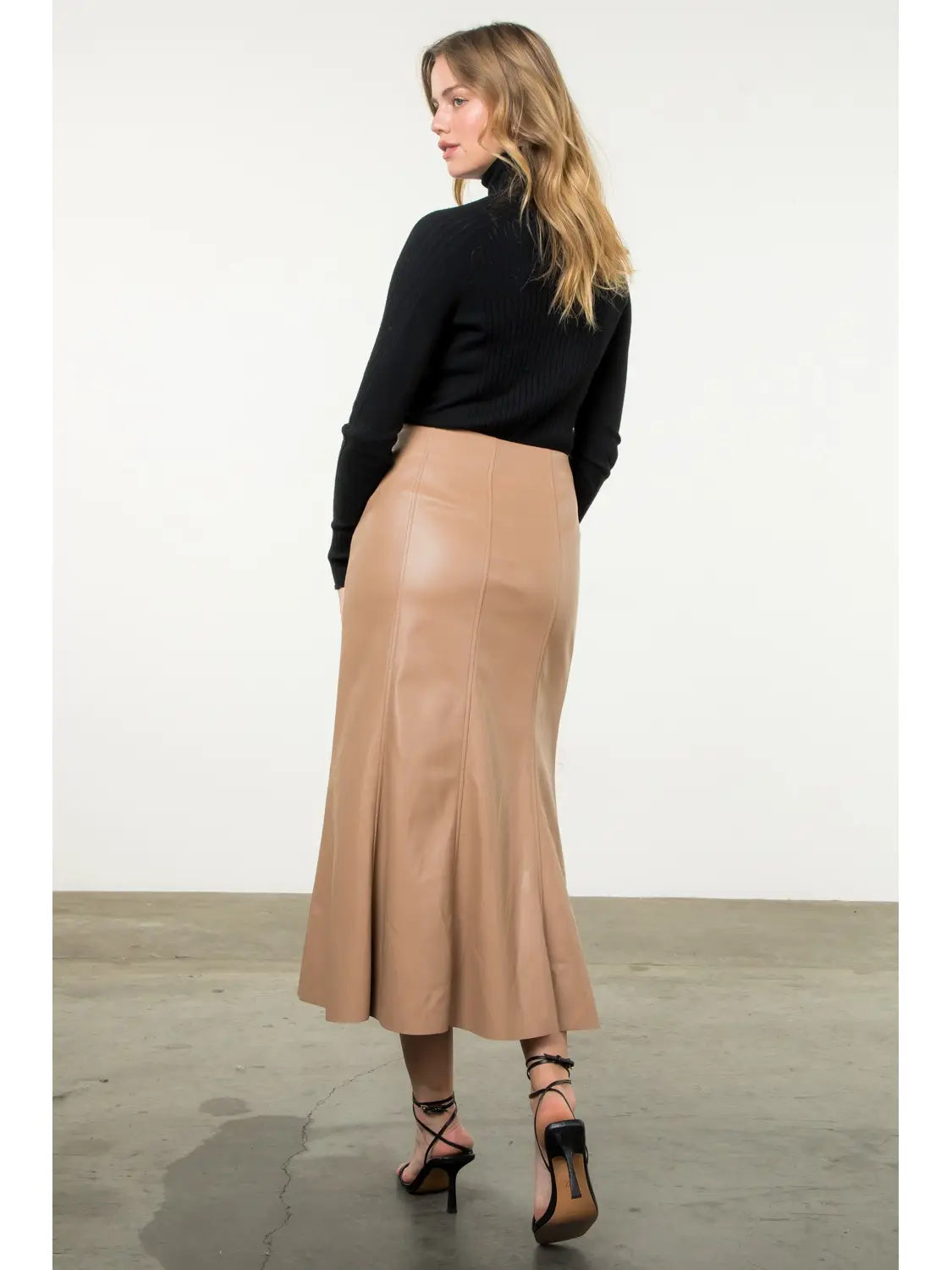 Veronica Long Leather Skirt